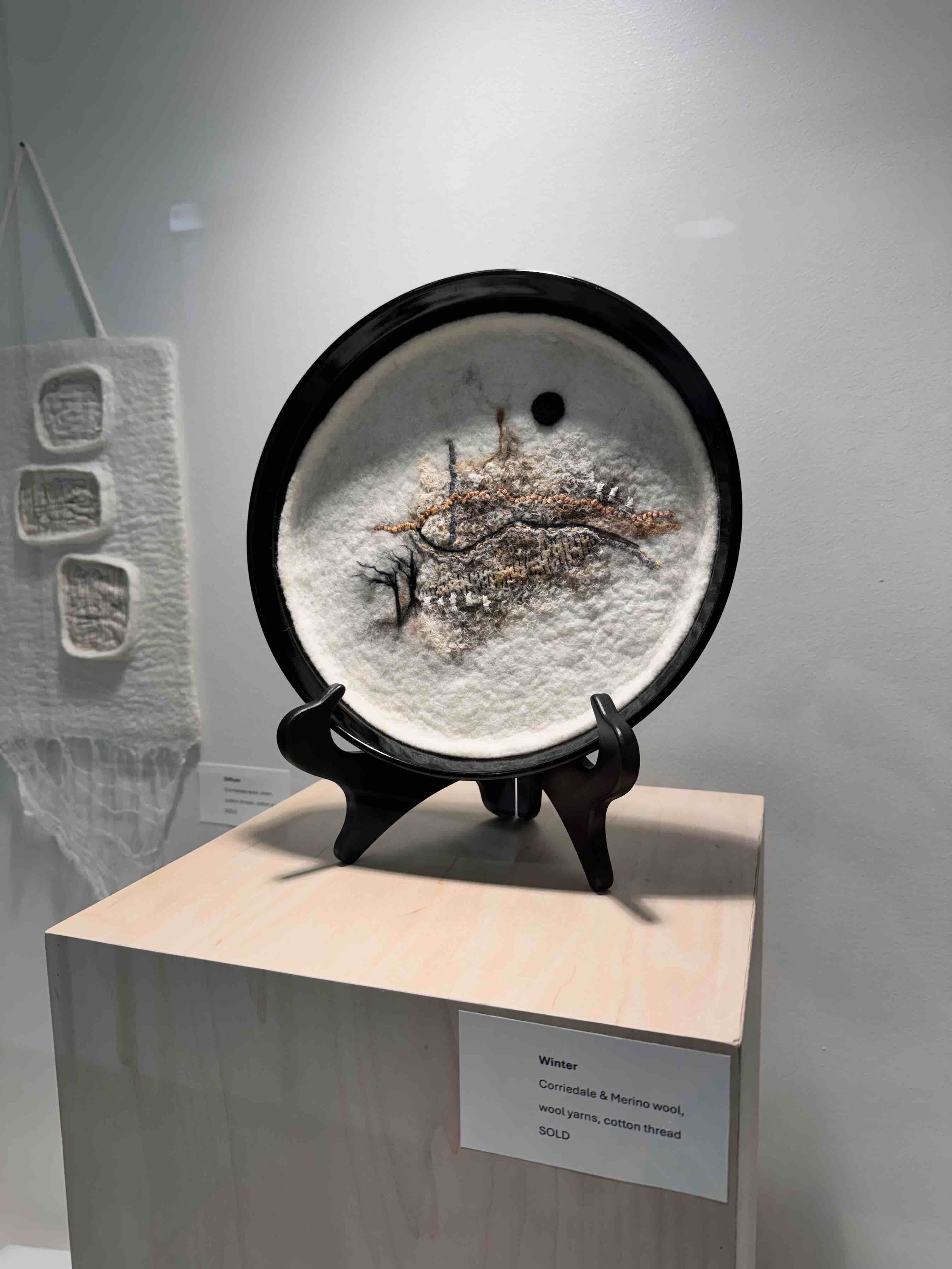 Winter. 12" Felted &amp; Stitched