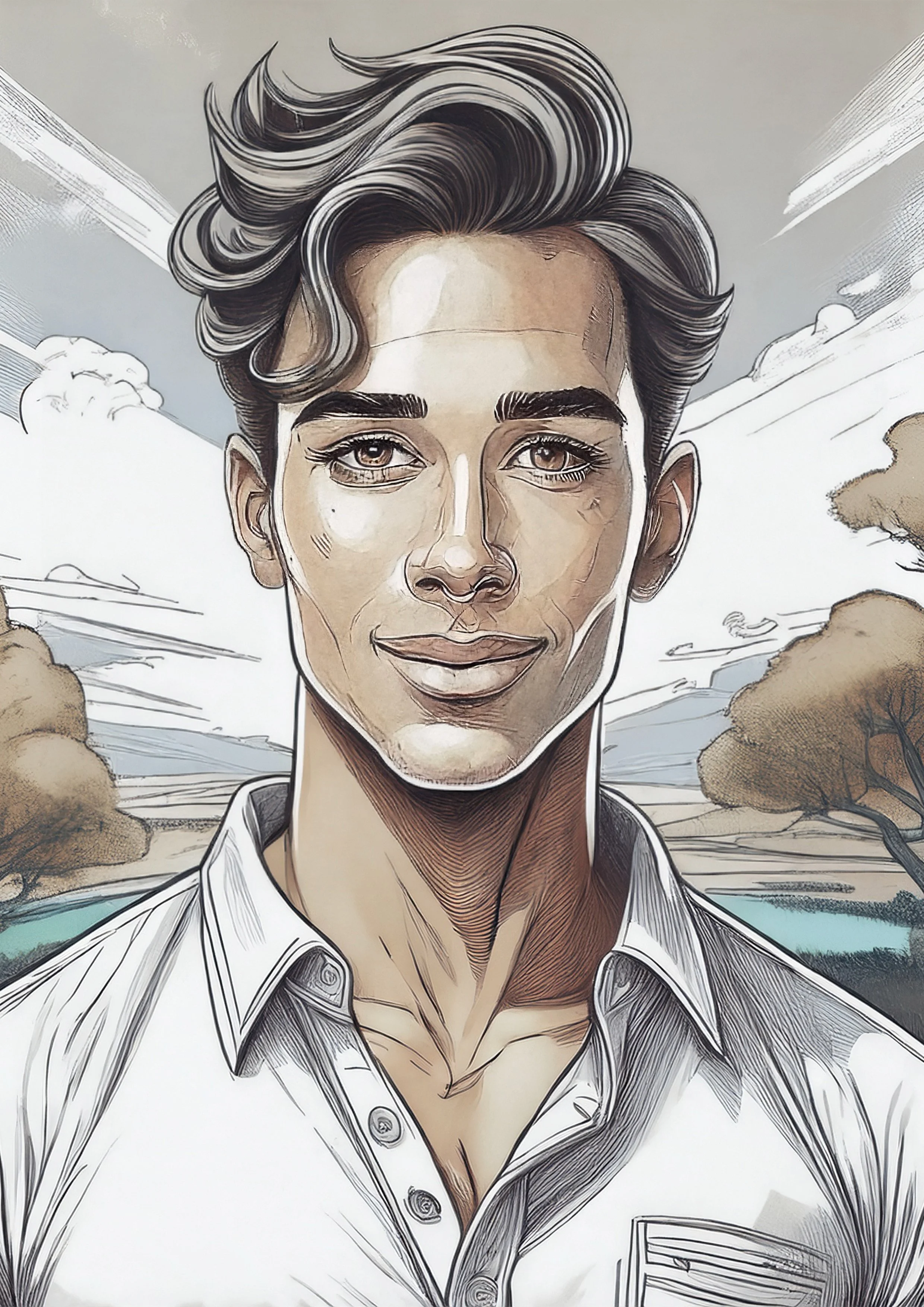 Retrato de un hombre sonriendo, representando el cambio personal y la construcción de una relación más sana con la propia Personalidad a través del trabajo terapéutico.