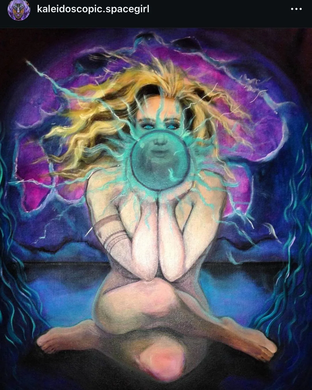 Electric Lady, owned by Jeremy.

Oil on canvas
A painting from 2014 or 2015 
Love this painting. 
I need to do a new version of this lady for show 🥰