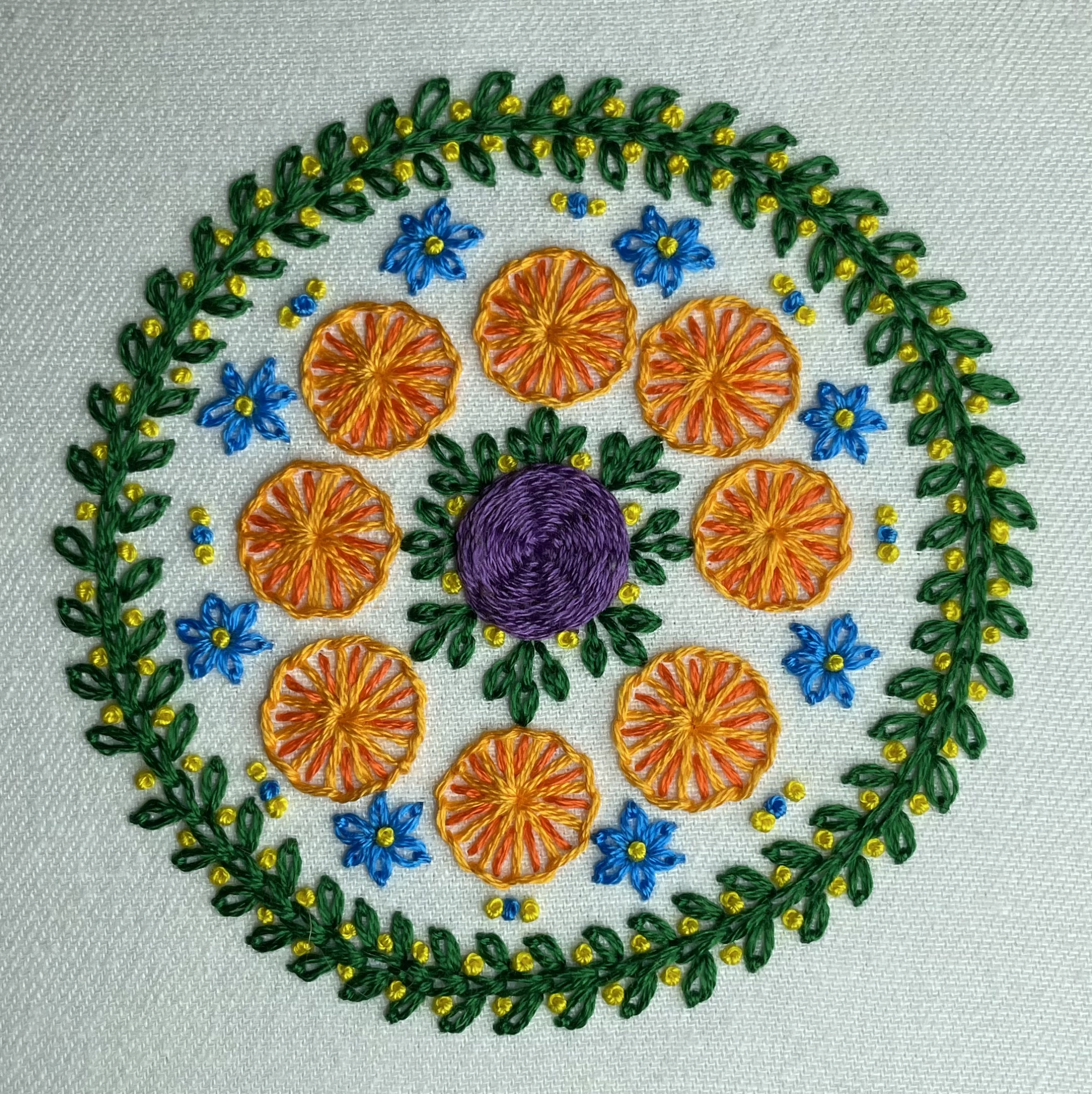 Beginning Embroidery - Flower Mandala