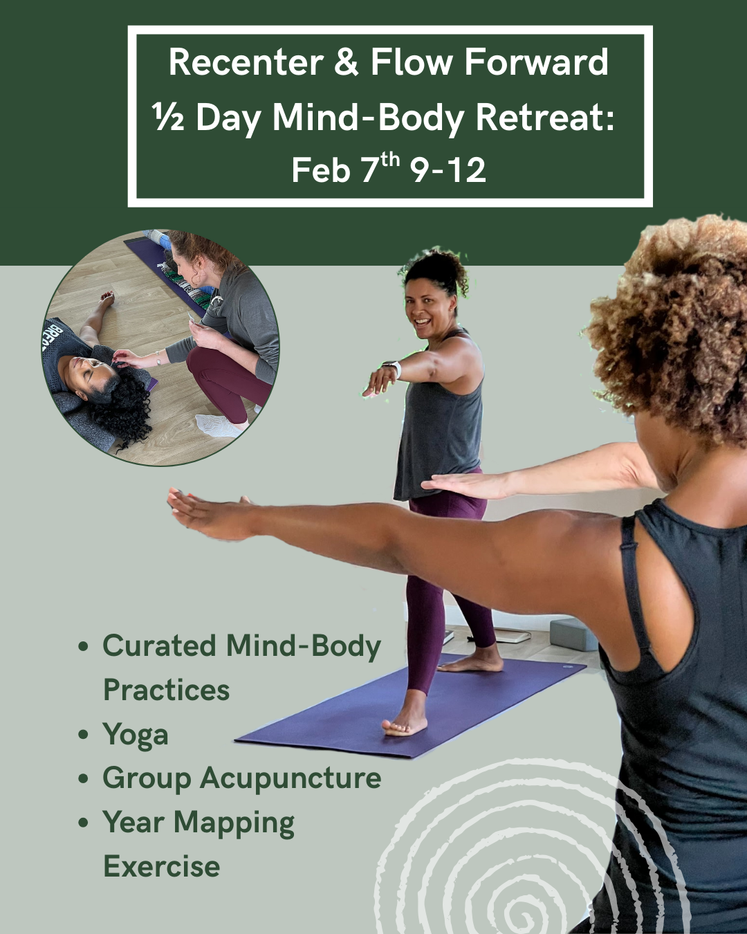 Recenter & Flow Forward: 1/2 day curated mind-body retreat