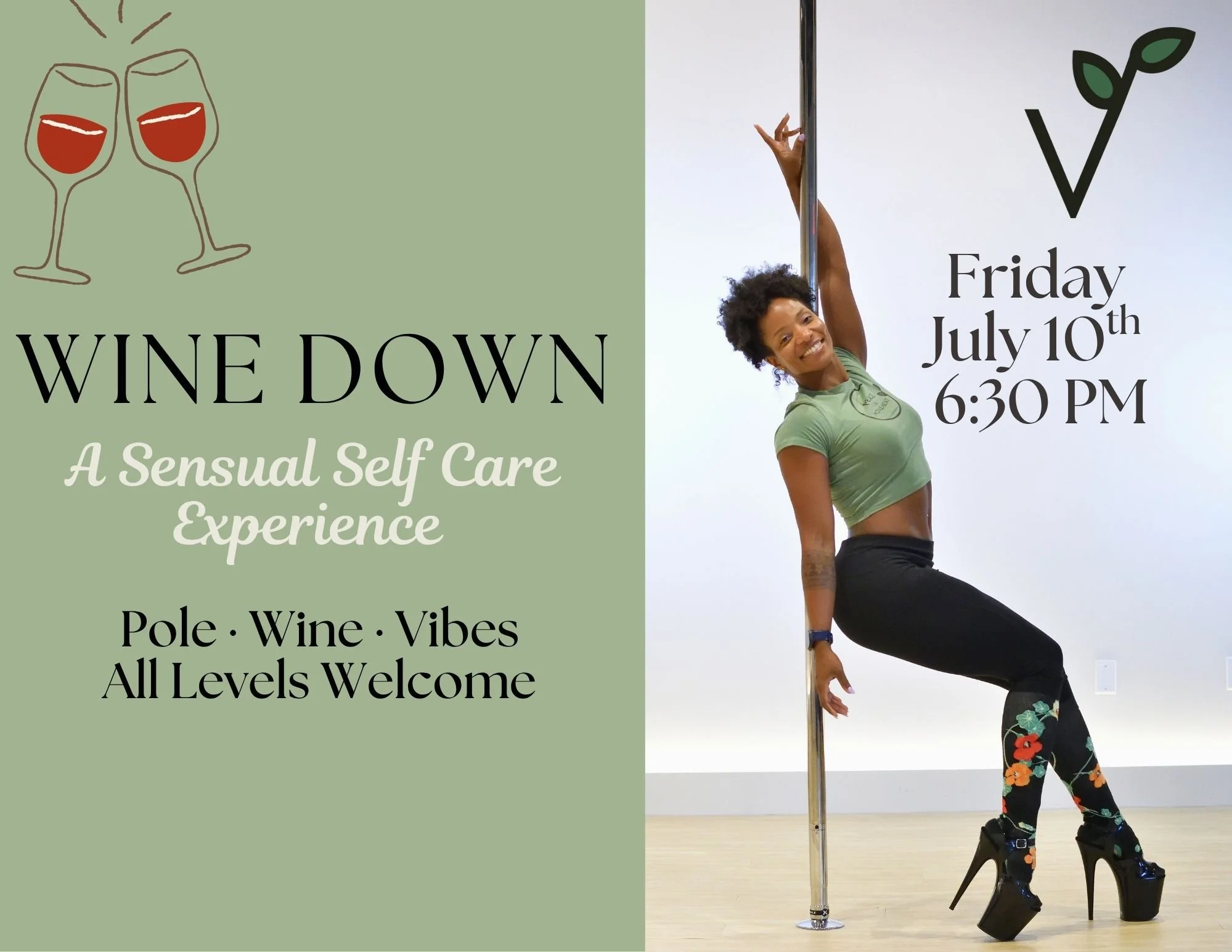 Wine Down: A Sensual Self-Care Pole Experience 
