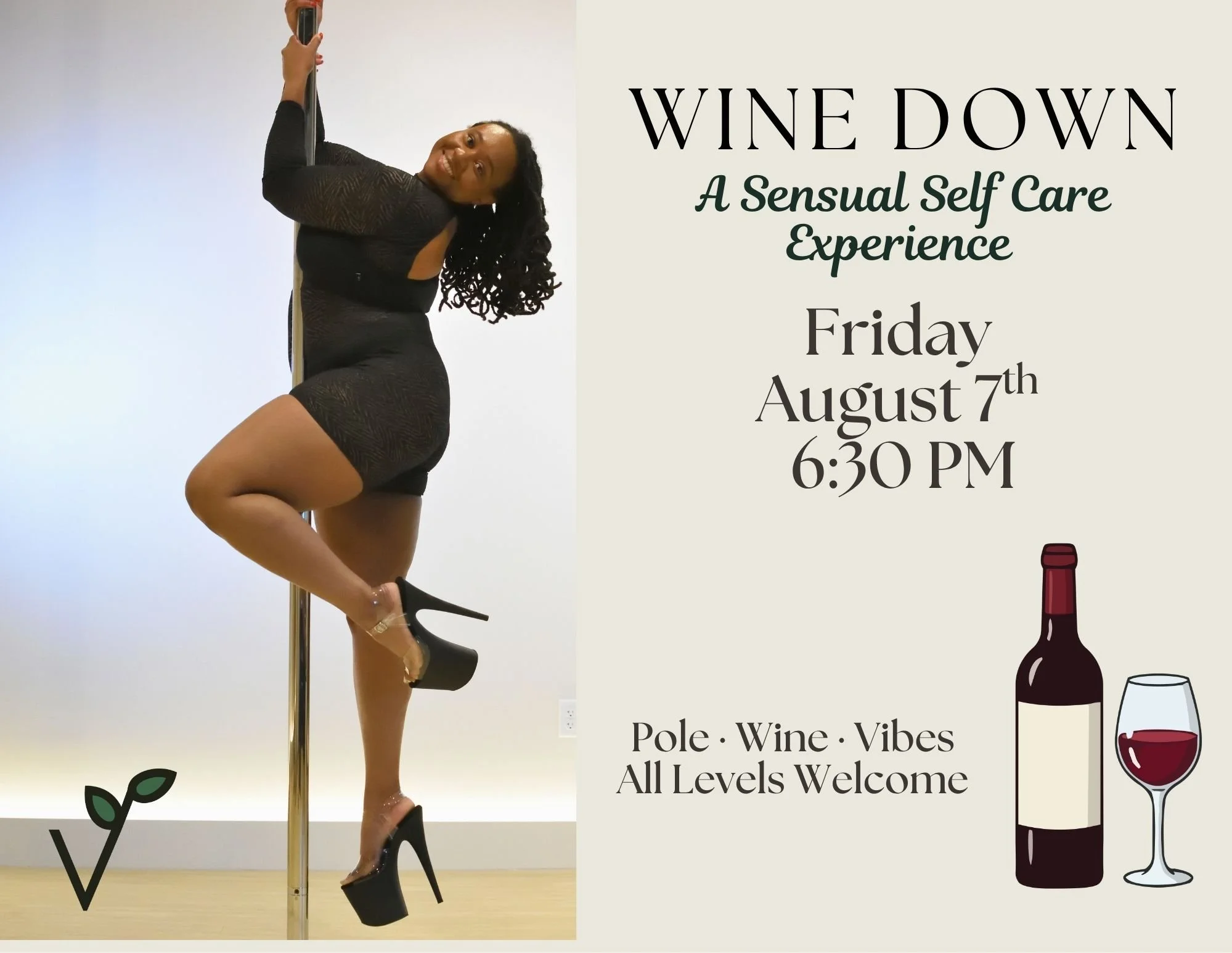 Wine Down: A Sensual Self-Care Pole Experience