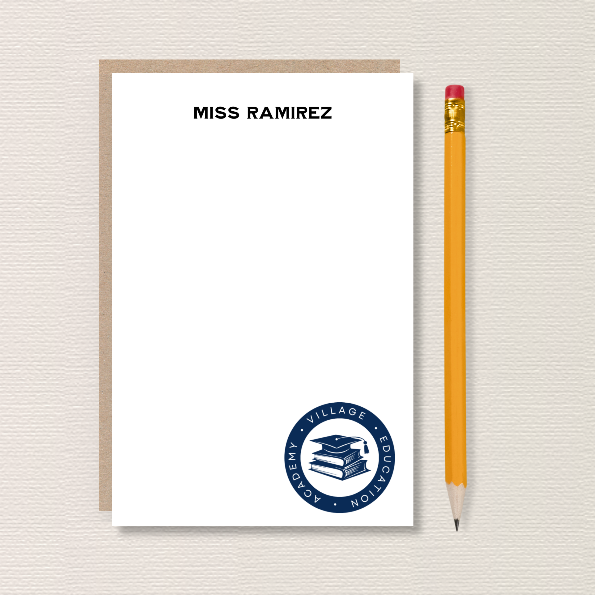 Custom School Logo Notepad