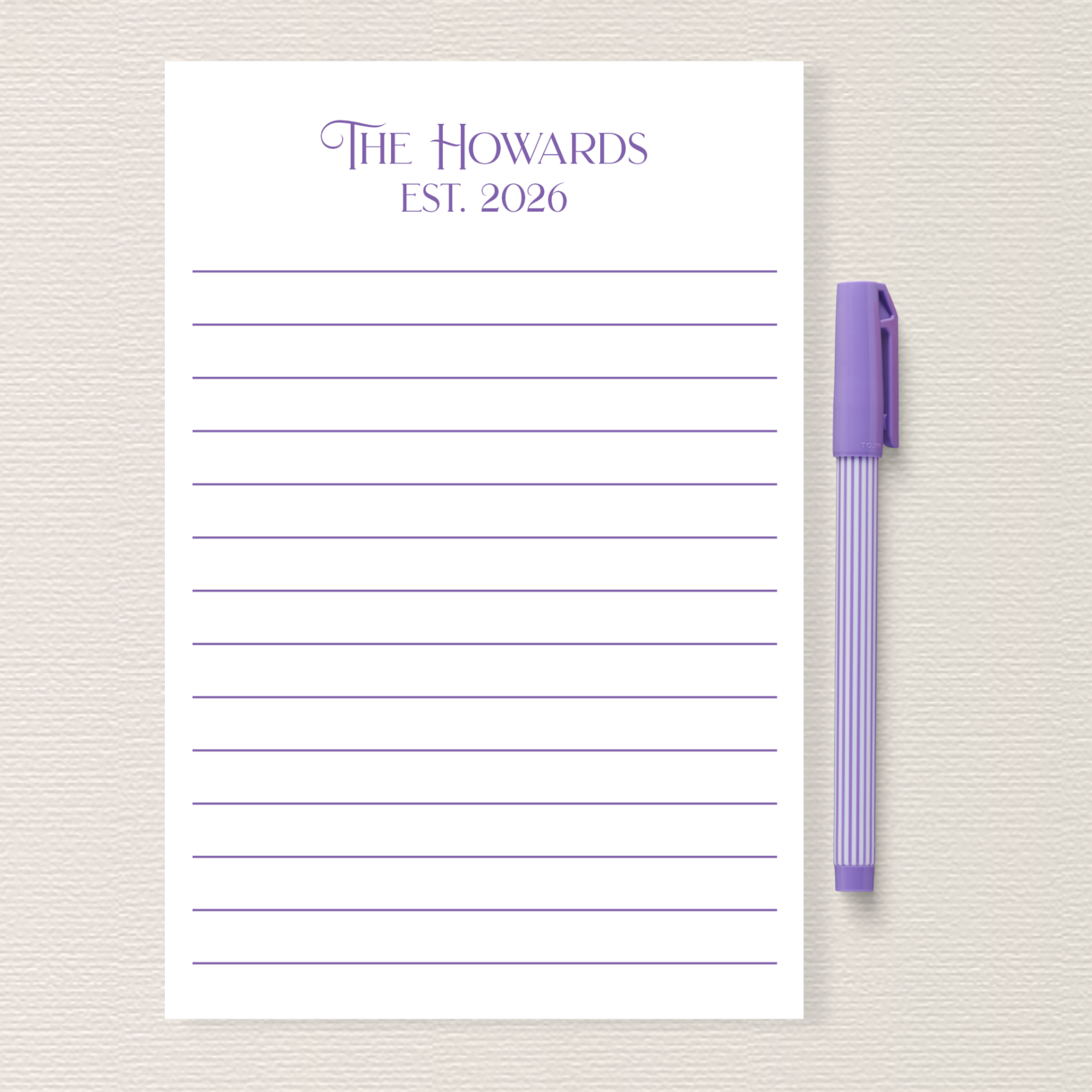 Personalized Notepad | 5 sizes | 30 Colors | 20 Fonts