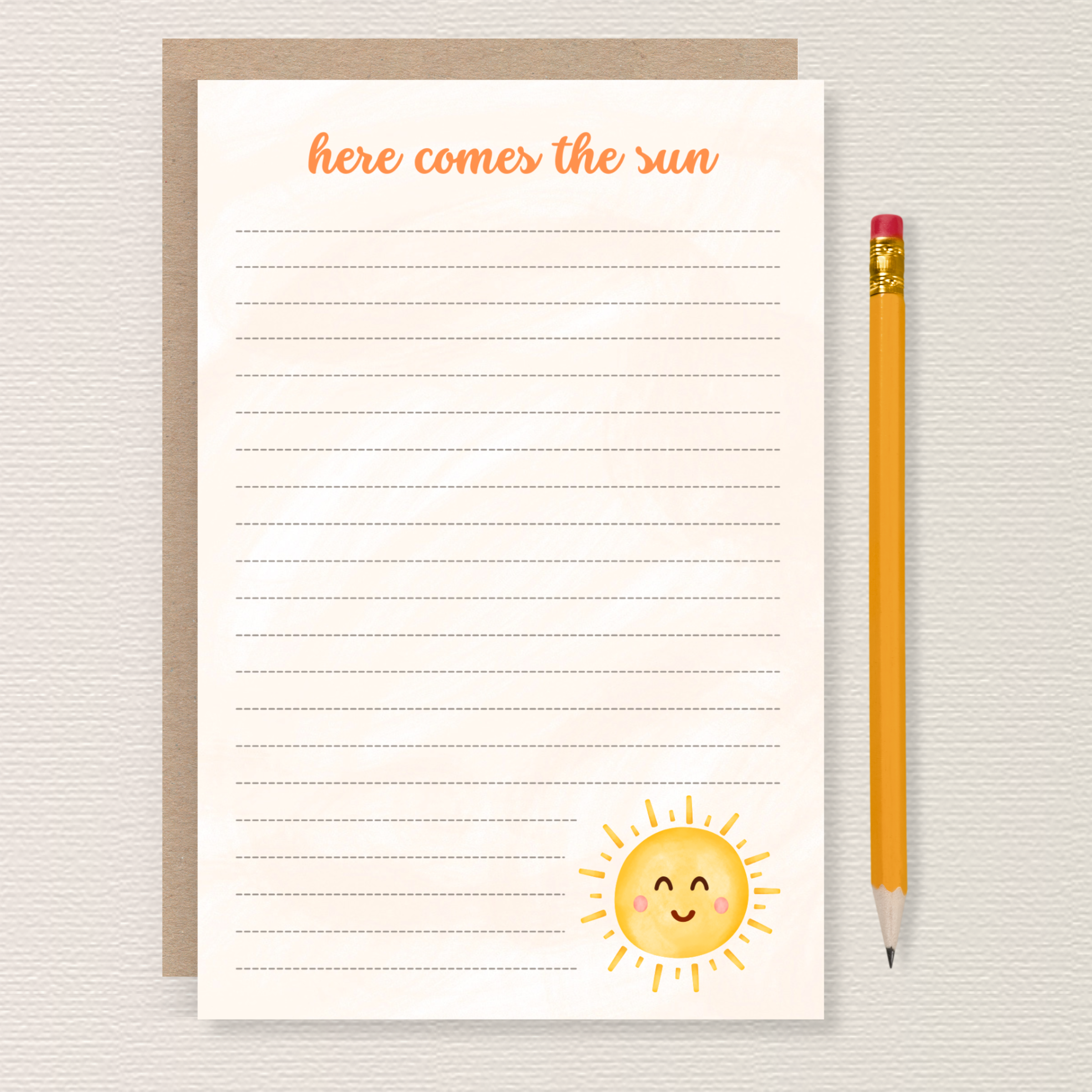 Personalized Sunshine Notepad