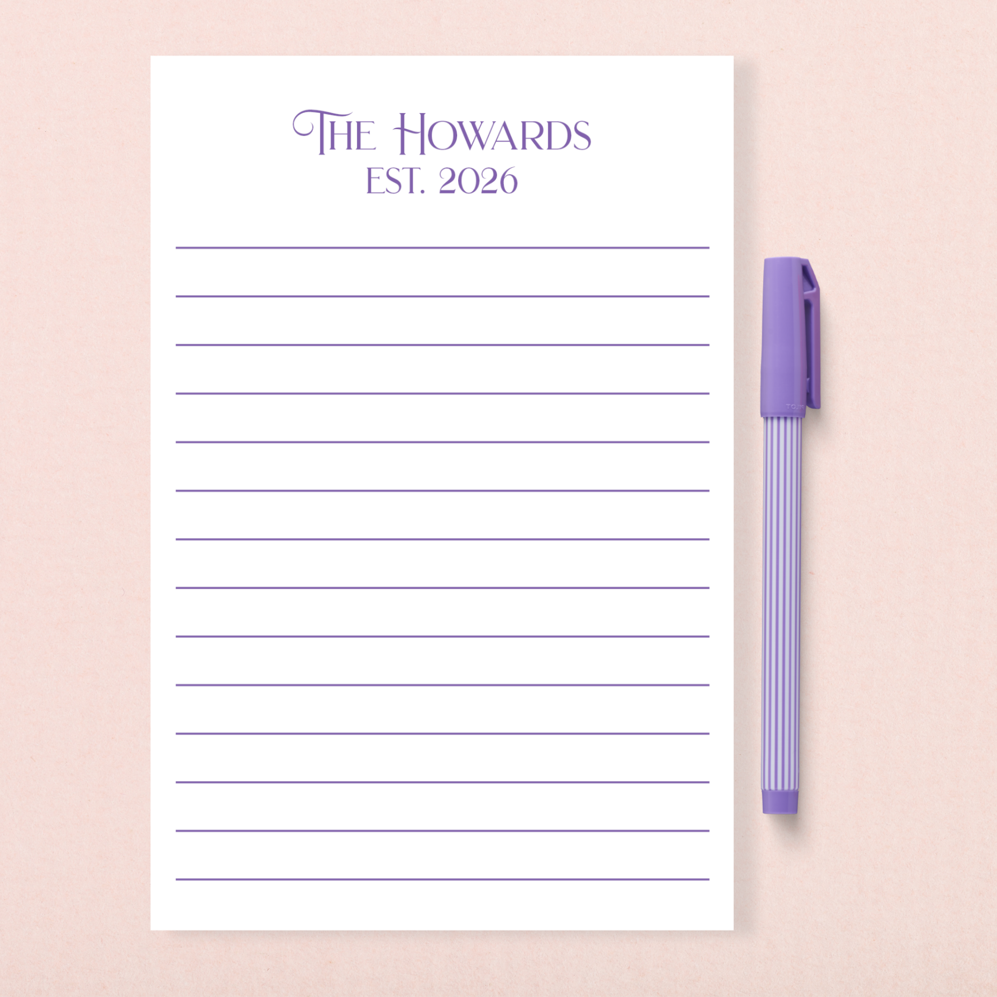 Personalized Notepad | 5 sizes | 30 Colors | 20 Fonts
