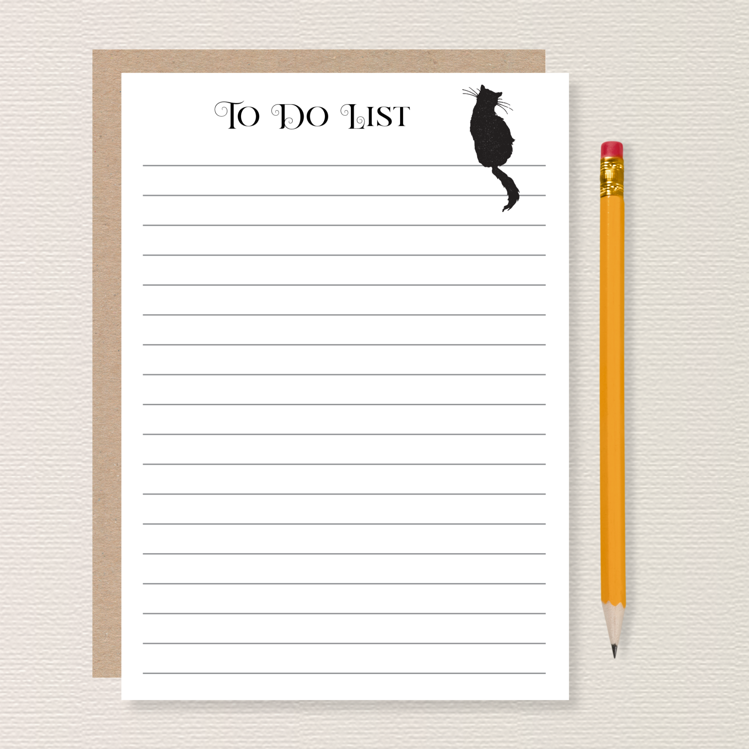 Personalized Fluffy Cat Notepad