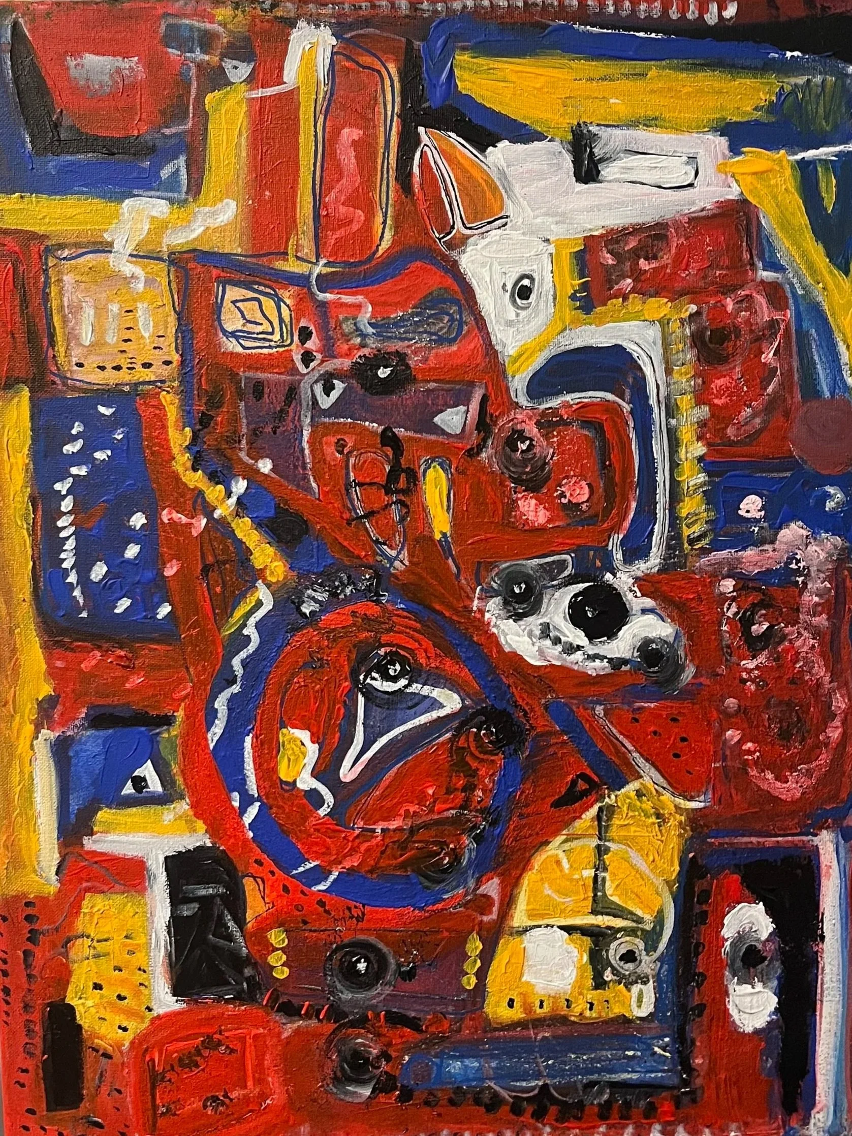 𝘊𝘢𝘯 𝘞𝘦 𝘎𝘦𝘵 𝘉𝘢𝘤𝘬 𝘞𝘩𝘢𝘵 𝘞𝘦 𝘓𝘰𝘴𝘵? (𝘔𝘢𝘥𝘦 𝘸𝘪𝘵𝘩 𝘔𝘰𝘮), Acrylic paint, acrylic markers on canvas. 20”x16”
