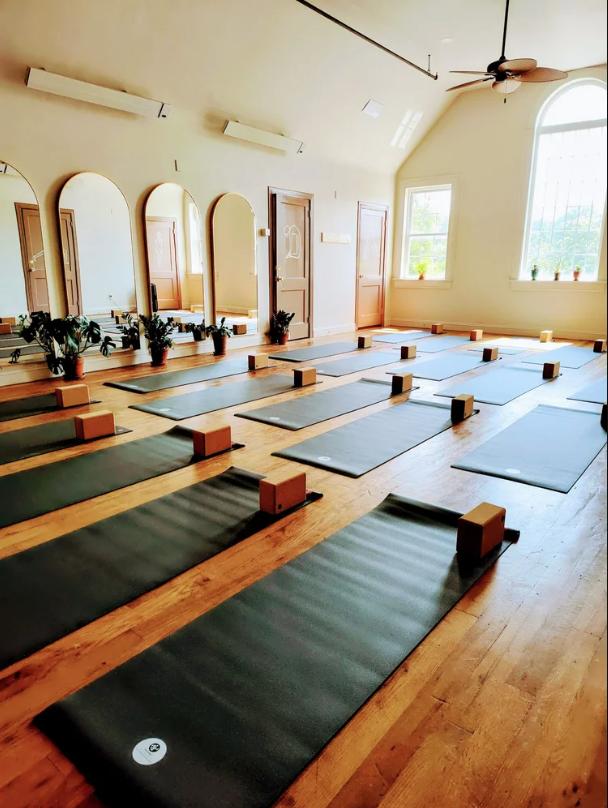 Knoxville Yoga Studio with yoga mats