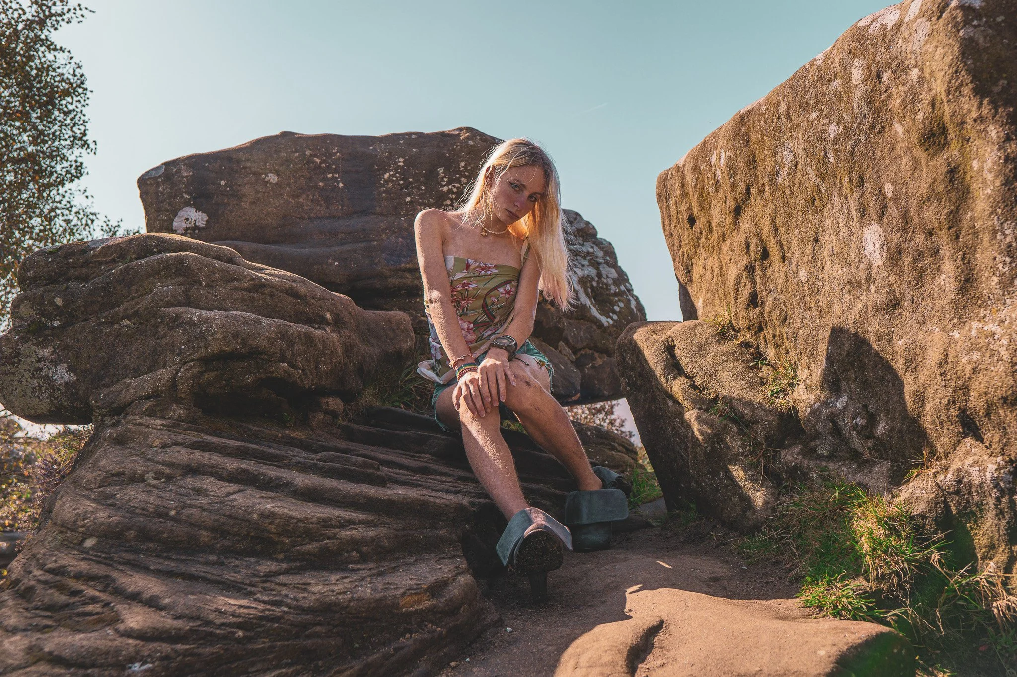 portrait photography in Brimham Rocks, Harrogate