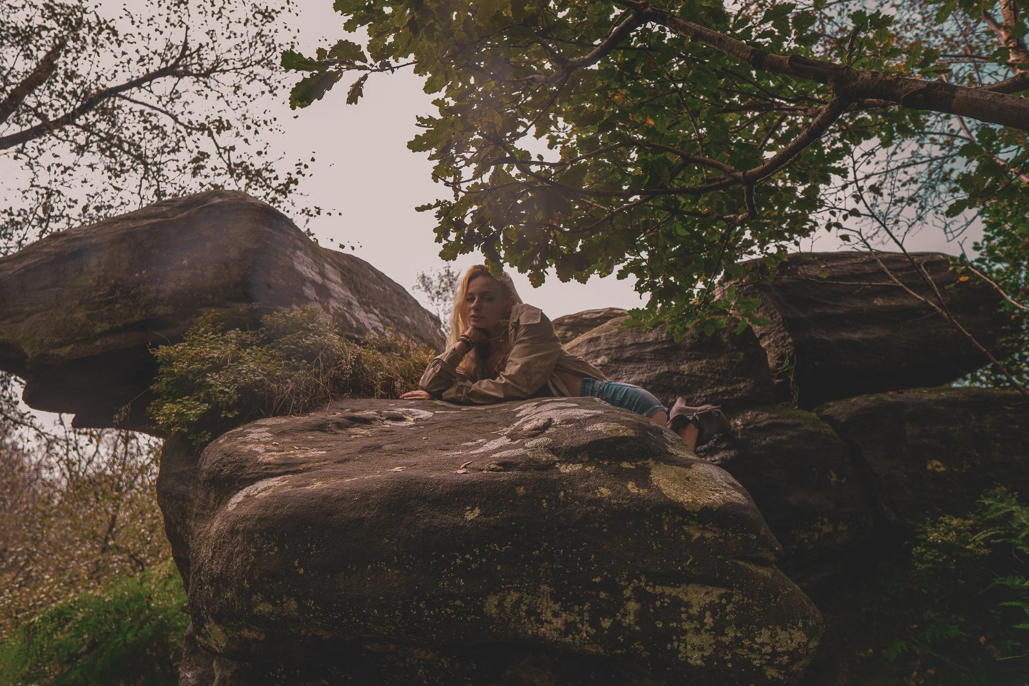 portrait photography in Brimham Rocks, Harrogate