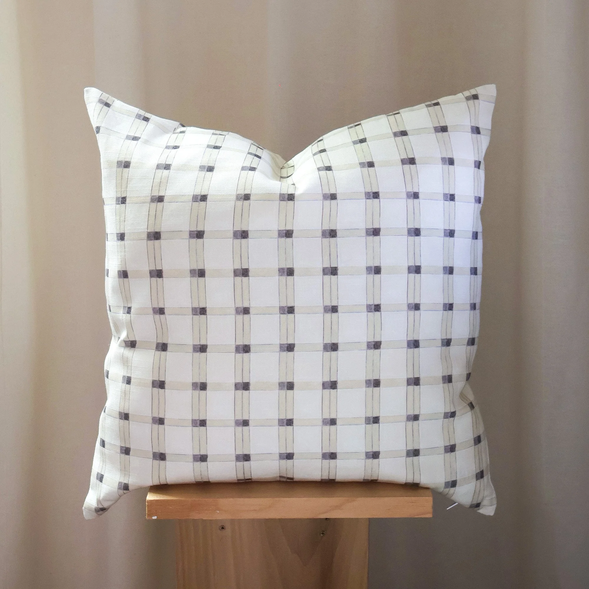Grid Pillow in Pebble