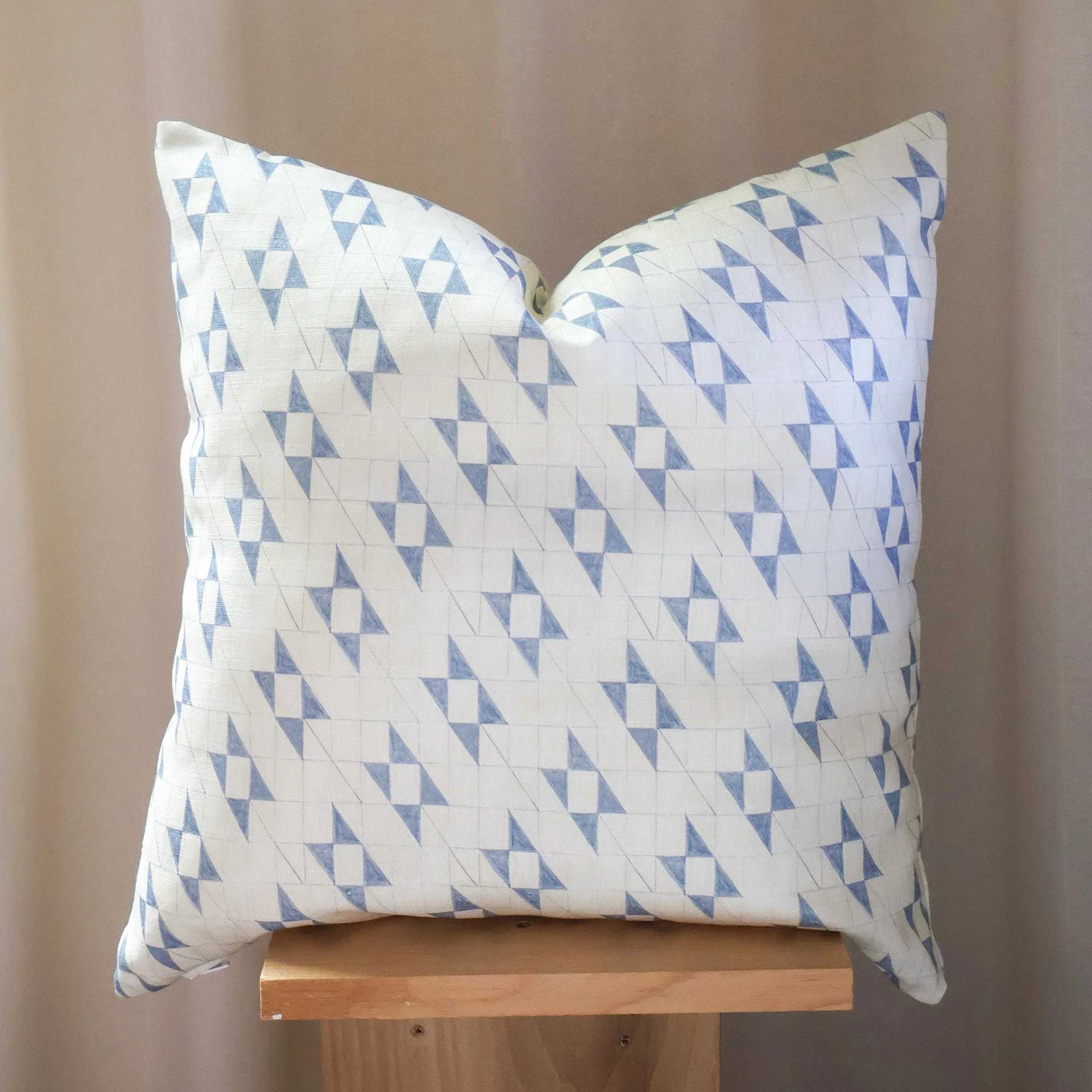 Flower Pillow in Denim