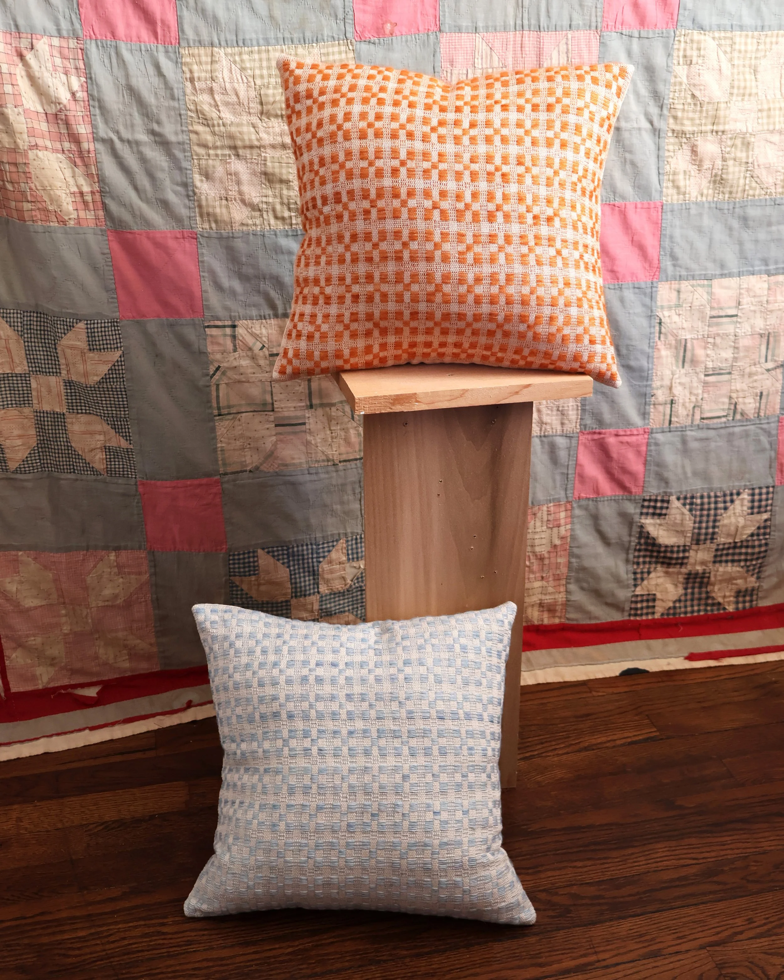 Overshot Pillow Copper Sky group 4x5.jpg