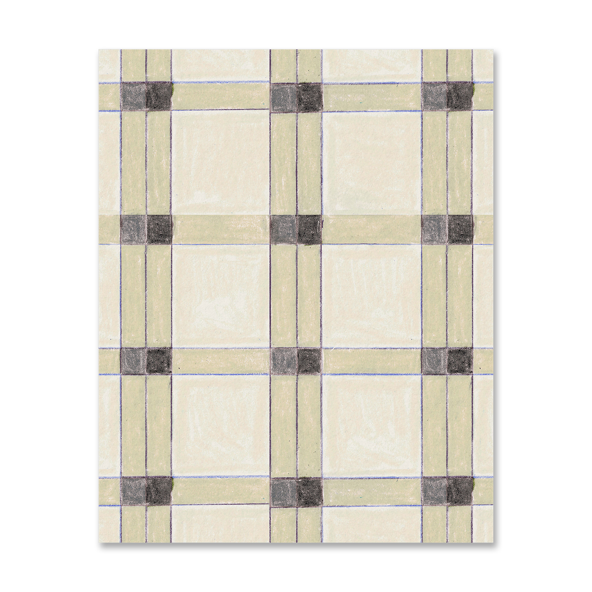Grid Wallpaper in Pebble