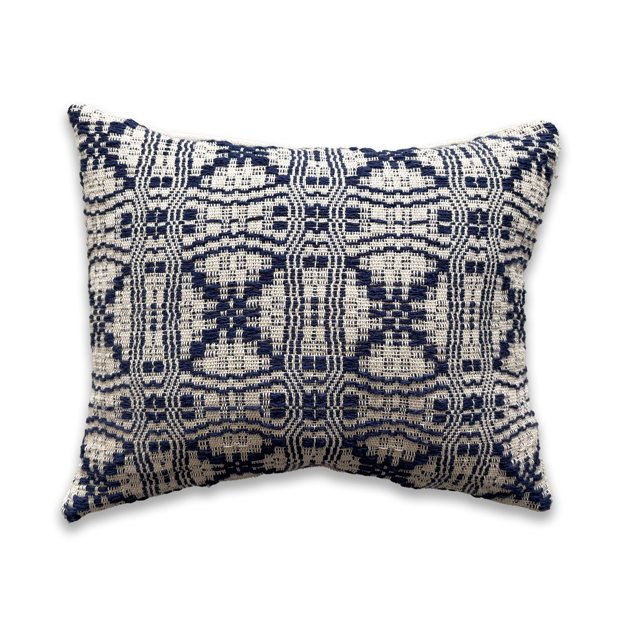 Overshot Lumbar Pillow - Indigo