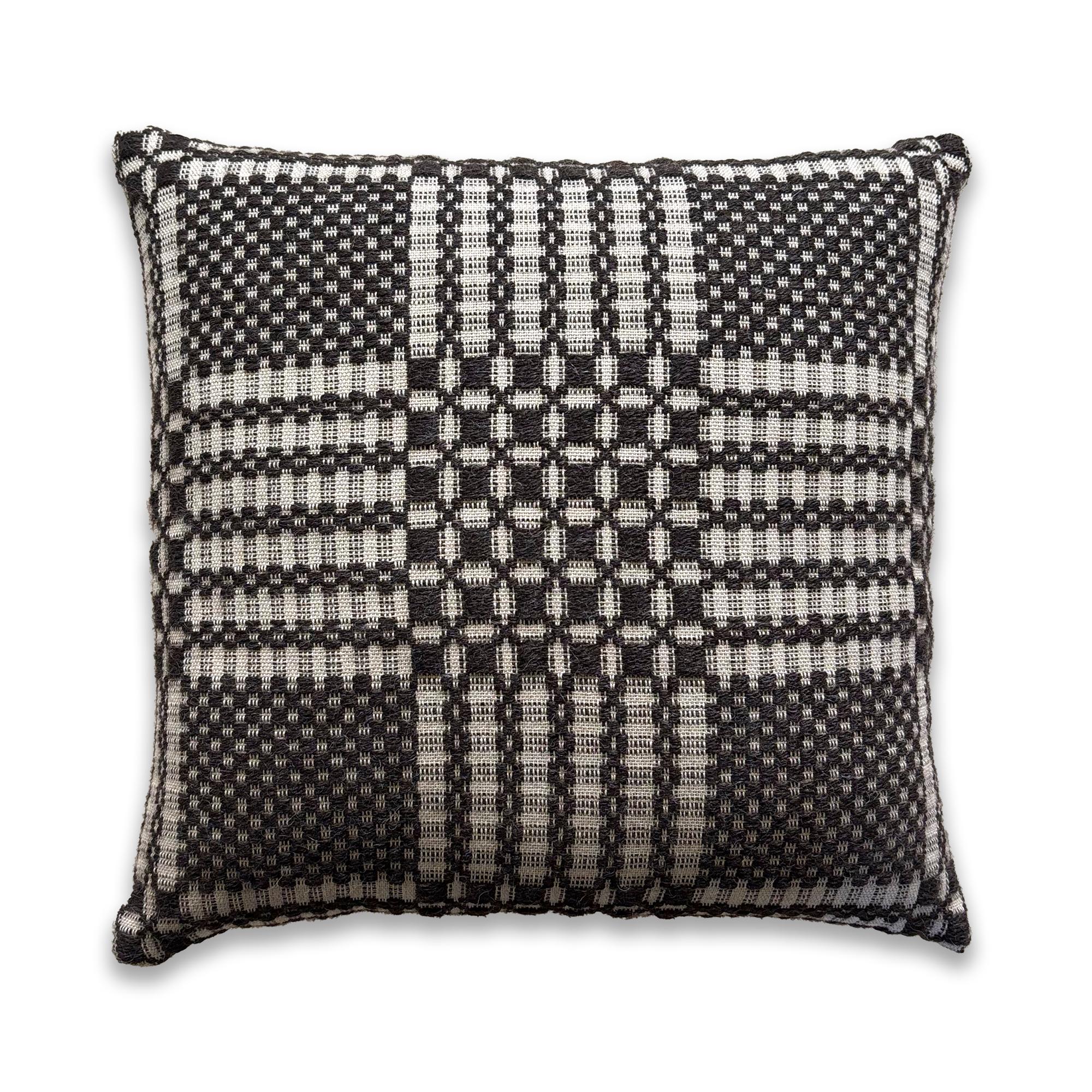 Overshot Pillow - Charcoal, with Clove & Creek