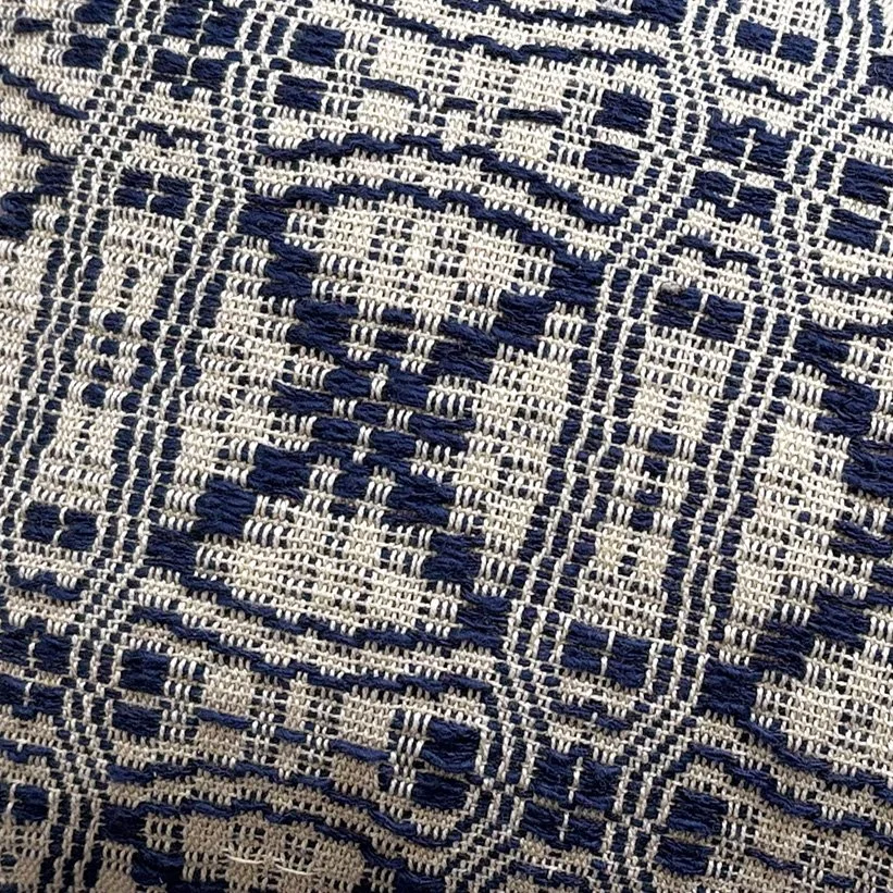 Overshot Pillows Indigo detail Sam Tannenbaum stan handwoven cotton.jpg