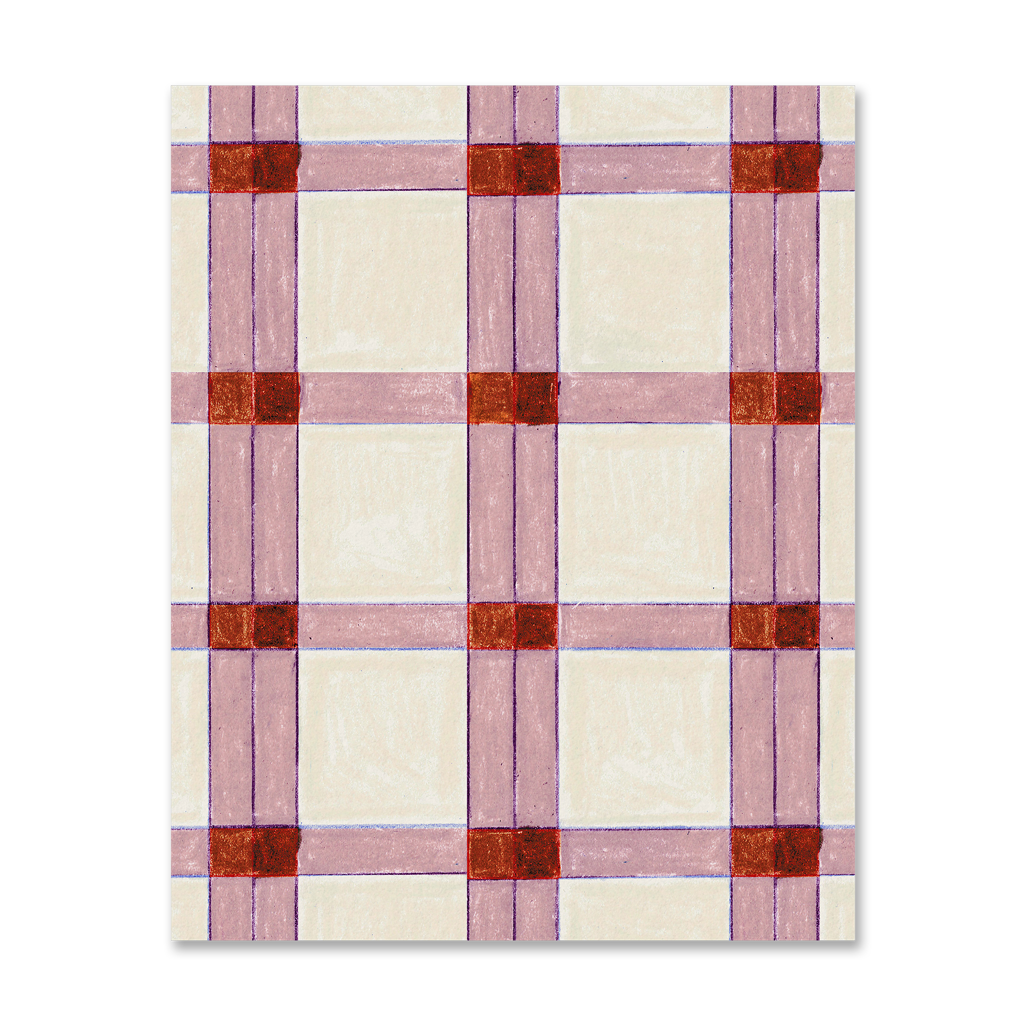 Grid Wallpaper in Thistle