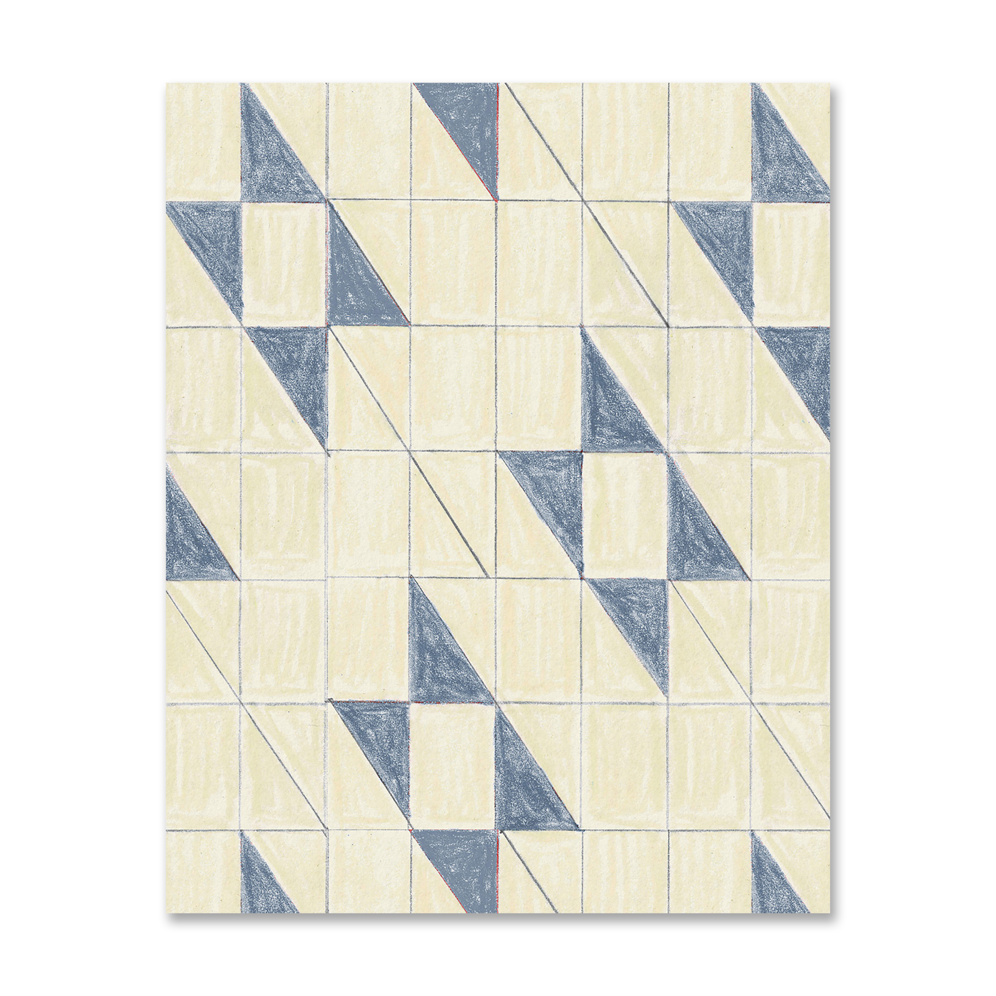 Flower Wallpaper in Denim