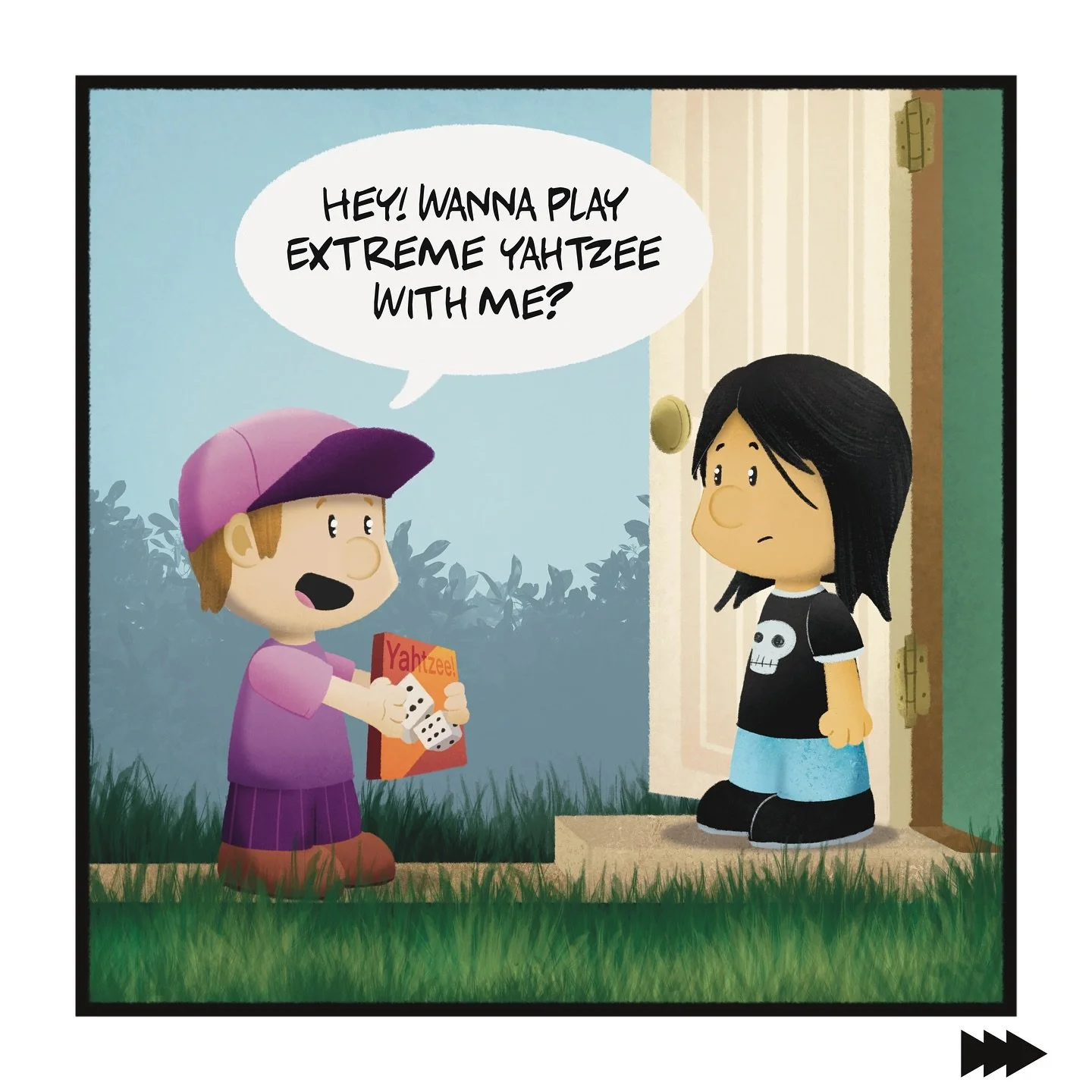 Anyone else in??? 🎲 [Swipe for full comic!]
&bull;
&bull;
Follow along for more adventures!
&bull;
&bull;
#whatawonderfulworld #comics #illustration #digitalart #illustrator #childrensbooks #scbwi #scbwiillustrators #procreateart #cartoon #funny #ya