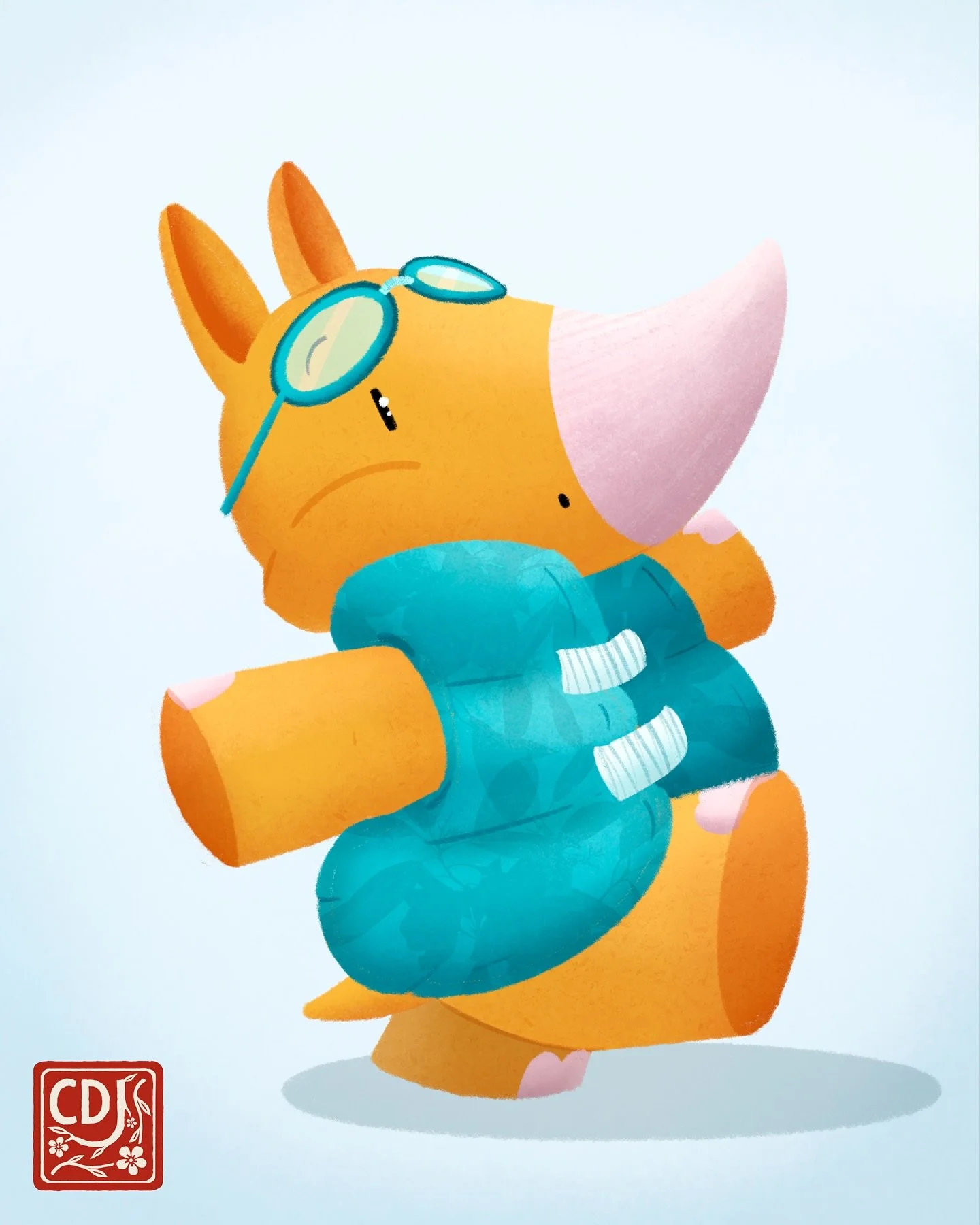 Inspired by the highly detailed safety demonstration I saw on a ferry in Greece! 🦏🛟⛴️
&bull;
&bull;
&bull;
#sketch #illustration #digitalart #illustrator #childrensbooks #scbwi #scbwiillustrators #procreateart #rhino #swimming #cartoon #funny