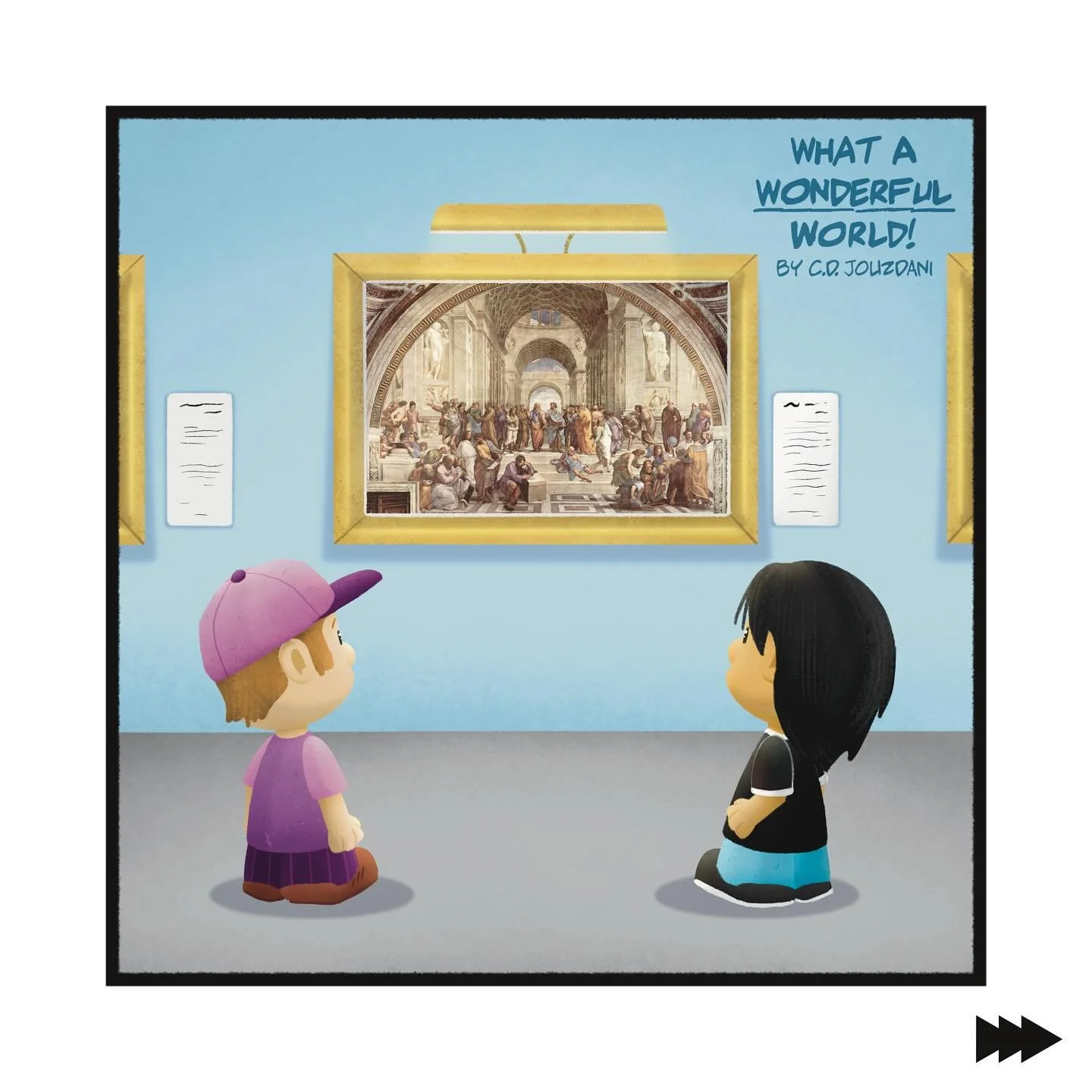 Realistic is a relative term&hellip; [Swipe for full comic! >>>]
&bull;
&bull;
Follow along for new comics every week!
&bull;
&bull;
#whatawonderfulworld #comics #webcomic #drawing #museum #painting #funny #procreateart #comicstrip #illustra