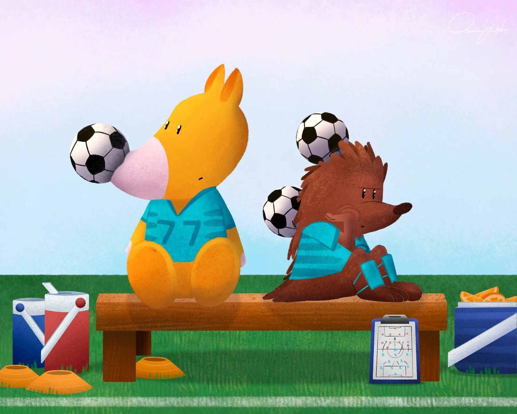 ⚽️ + 🦏 = 💥

#sketchbook #sketchbooksunday #illustration #digitalart #digitalpainting #childrensbooks #scbwi #procreateart #rhino #soccer #summer #football