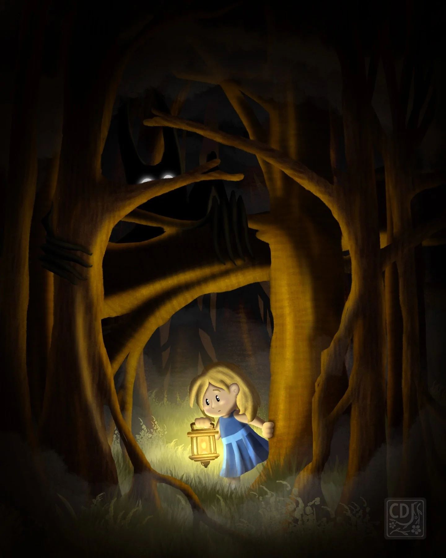 Be brave, and bring a light to guide your way 🕯️
&bull;
&bull;
See more at cdjouzdani.com!
&bull;
&bull;
#illustration #scbwiillustrators #childrensbooks #author #illustrator