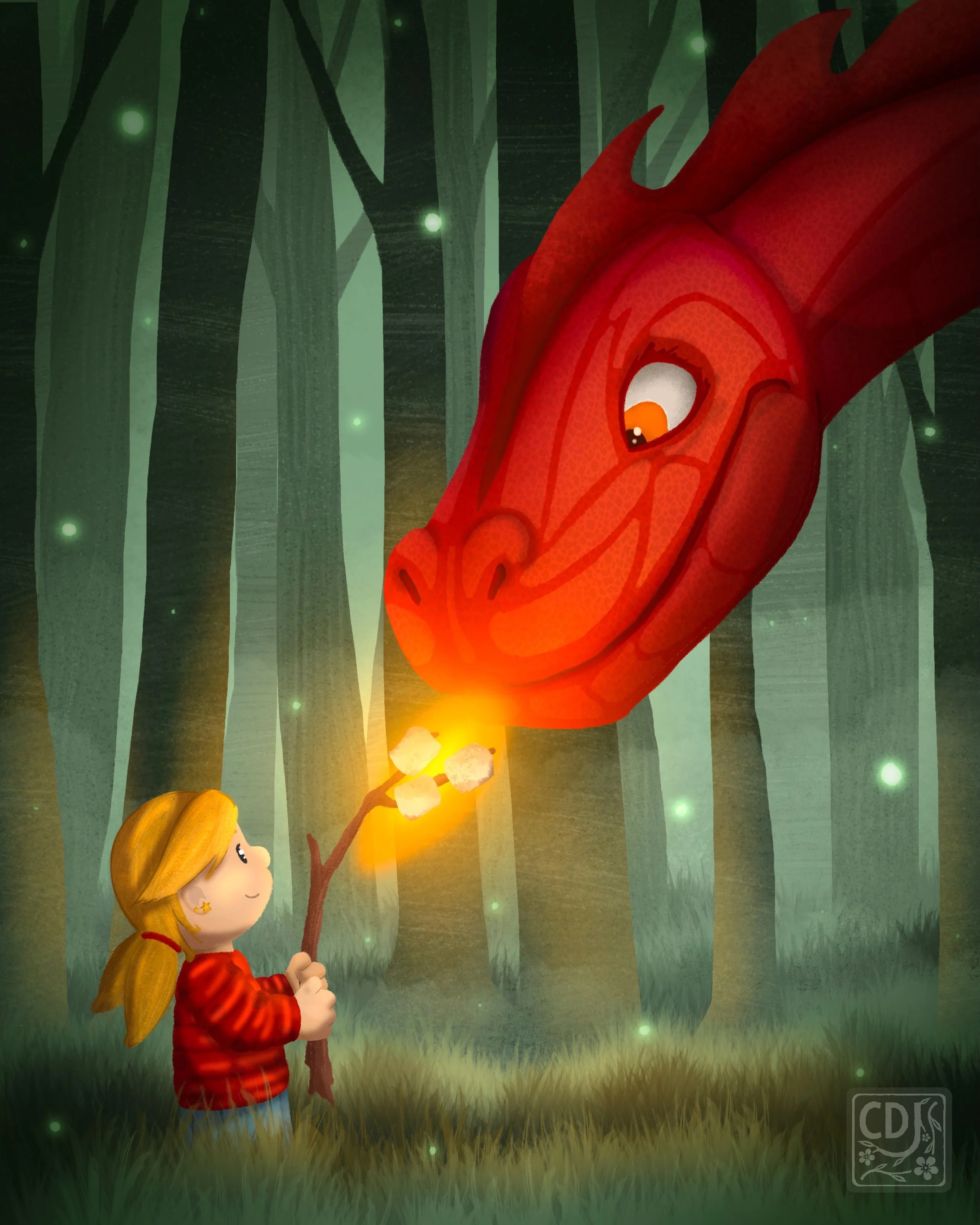 Reworking old pieces can allow you to capture what you initially hoped to years ago, and sometimes, perhaps even more. 🐲👧🏼 Swipe to see how things have changed from 2022!
&bull;
&bull;
Dive deeper at cdjouzdani.com
&bull;
&bull;
#scbwiillustrator 
