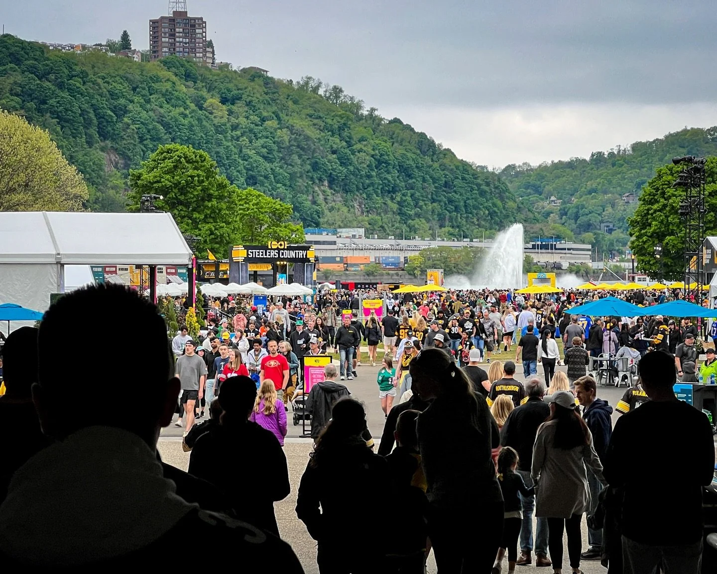 Walking into Draft Day at the Point.

.

.

.

#Pittsburgh, #NFLDraft, #VisitPittsburgh, #DowntownPittsburgh, #PittsburghPhotography