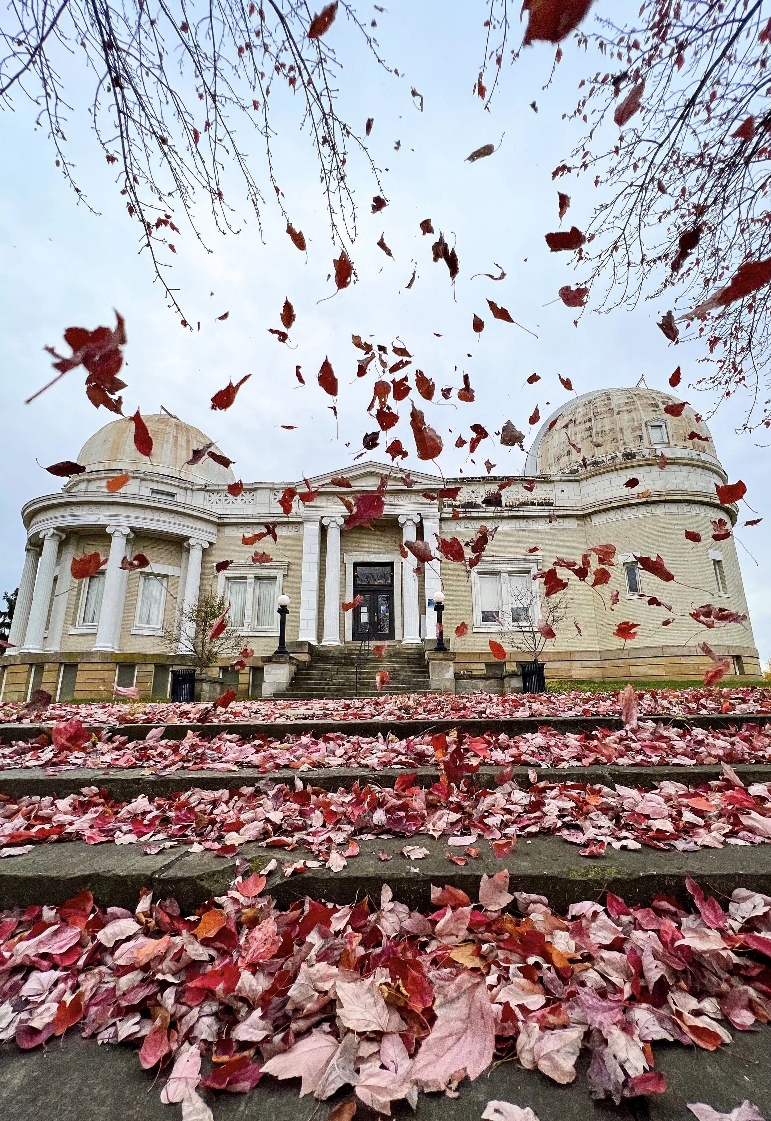 Allegheny Observatory Red Leaves Fall Season 