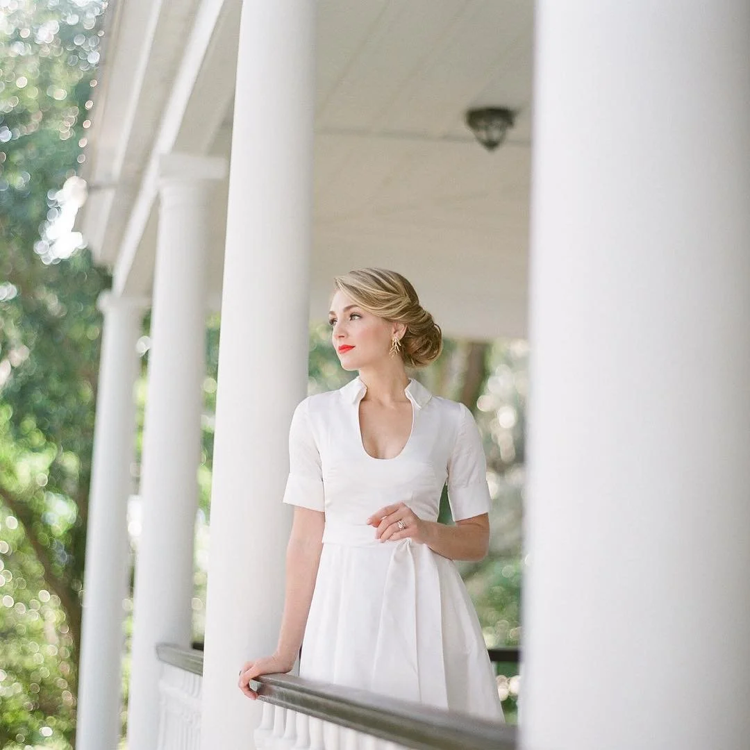 The sun is (finally!) shining in Charleston and we are dreaming of garden parties and weddings on the lawn...#romanceatrockville

Gown: Reine @MasonHosker

Photographer/Stylist: @annerhettphotography

Model: @abagz

Hair: @salonvari 
Makeup: @pamelal