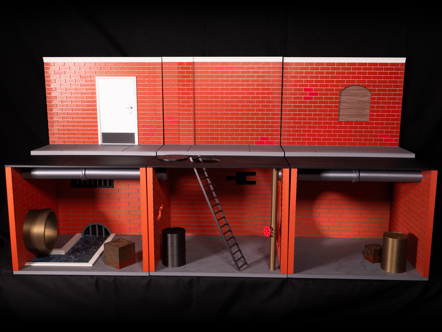 City Street & Sewer Diorama - 1/12 Scale Action Figure Display