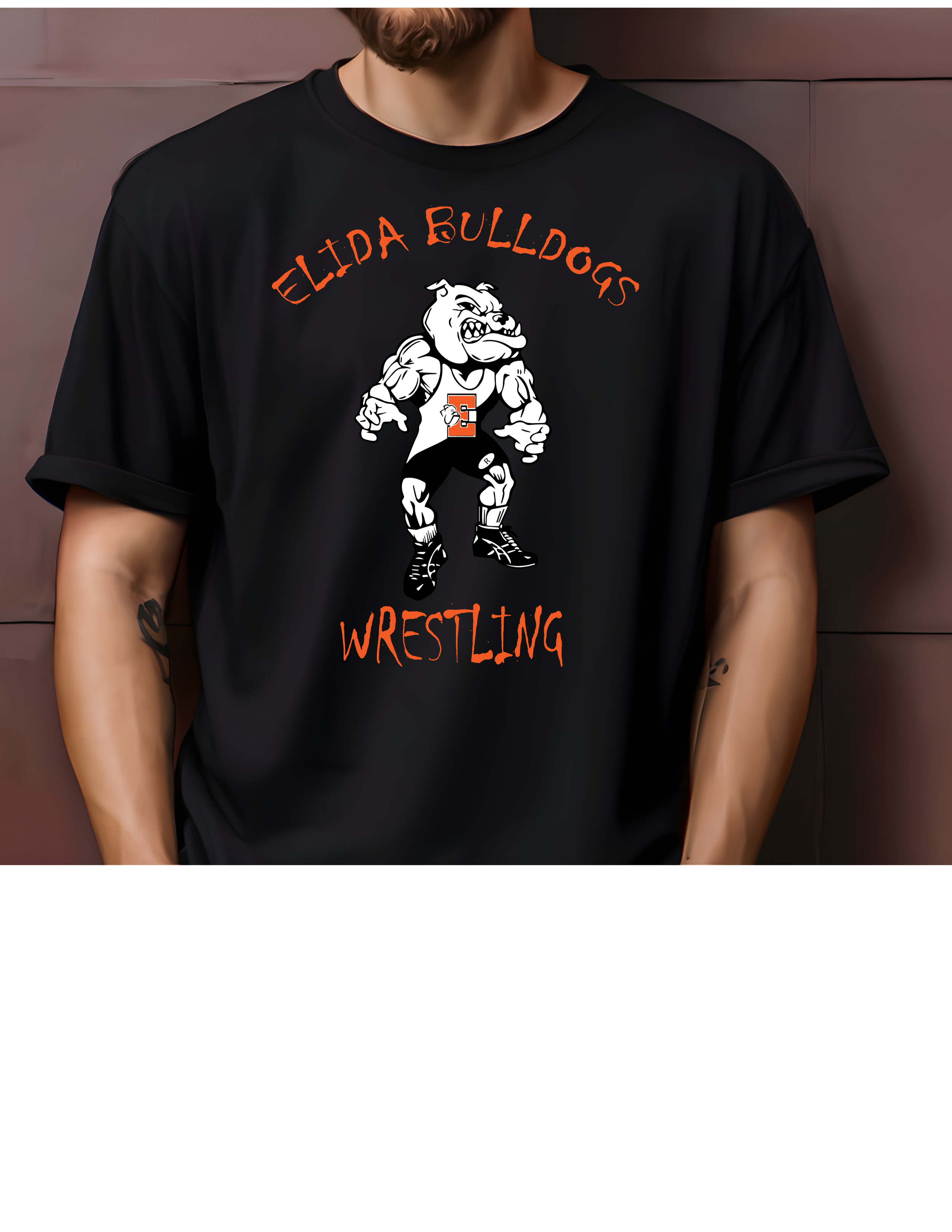 elida bulldog wrestling tshirt black.png