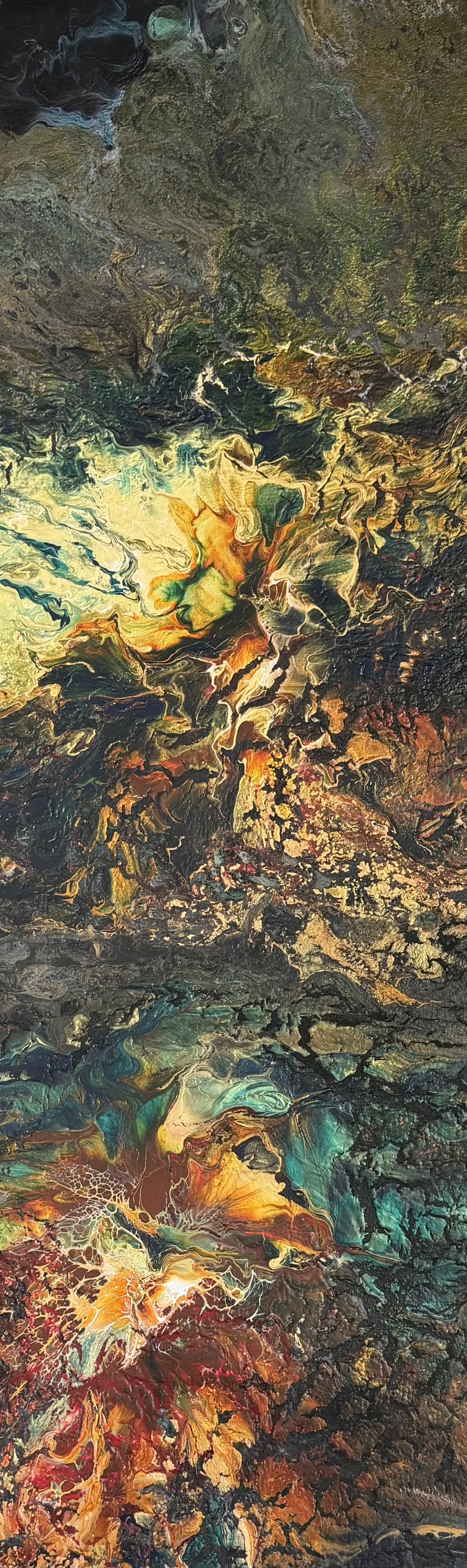 Gaia - 12x36 - Acrylic Pour - Commission Piece - Sold