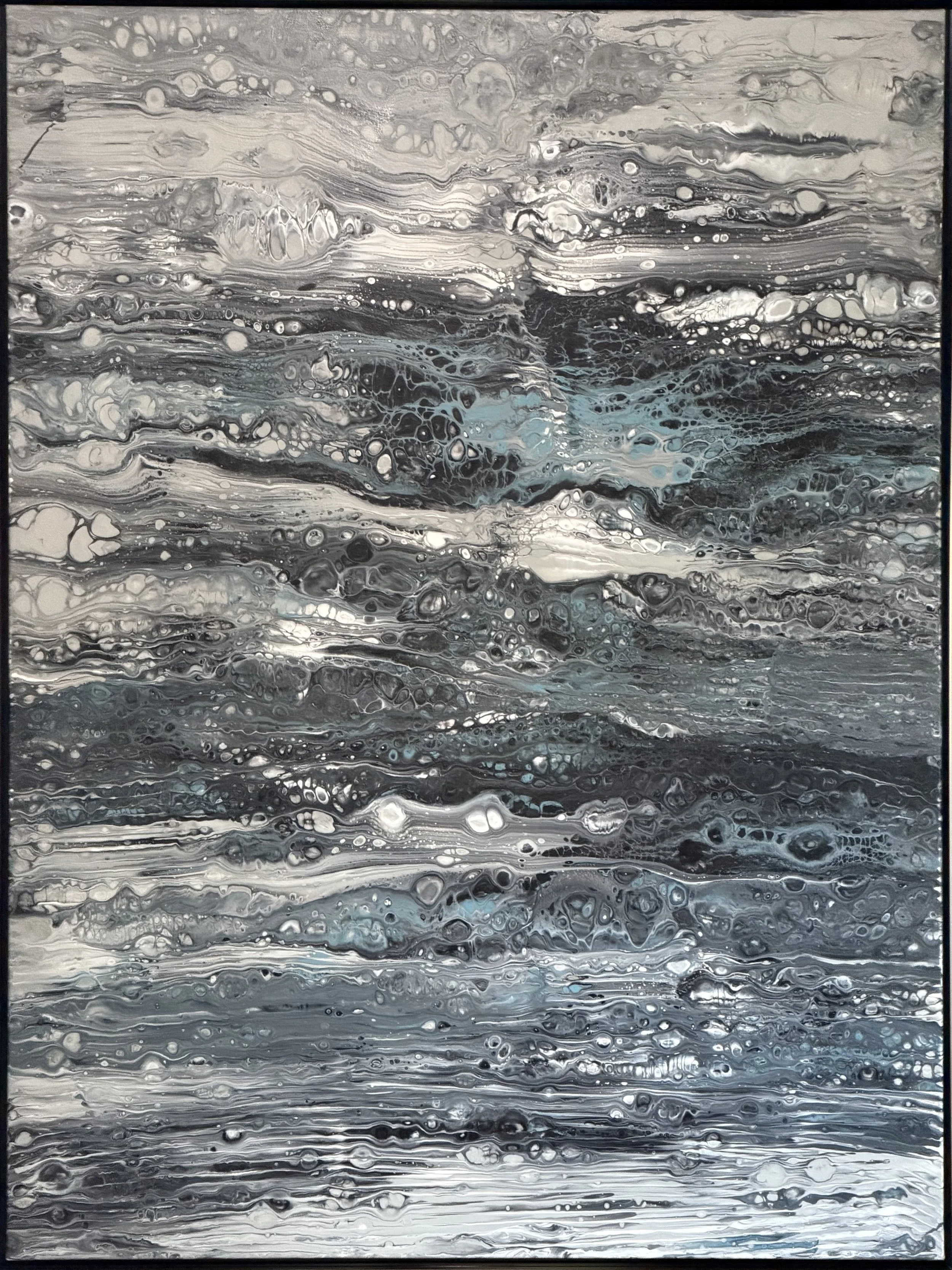 Icy Current - 36"w x 48"h - 2nd Place - Absolutely Abstract Exhibition - Visual Arts League Lewisville