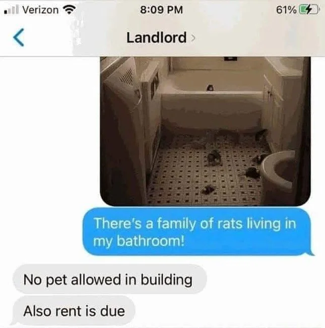 Raising the rent next month too btw