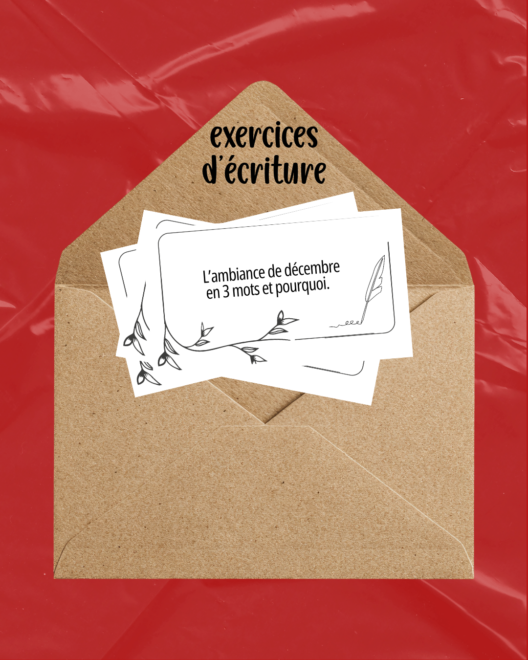 Enveloppe de l'avent * exercice d'écriture