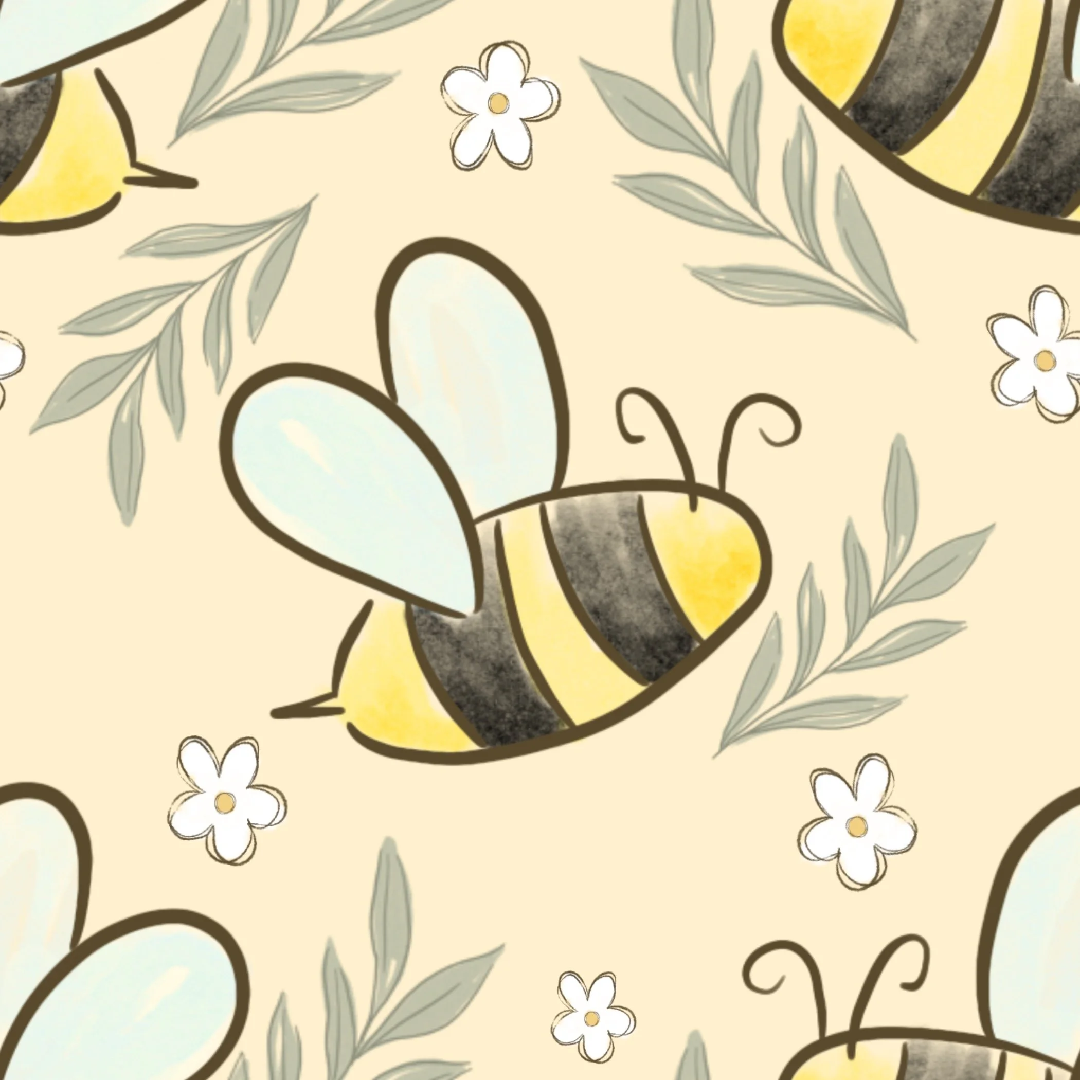 abeille fond jaune 2.JPG