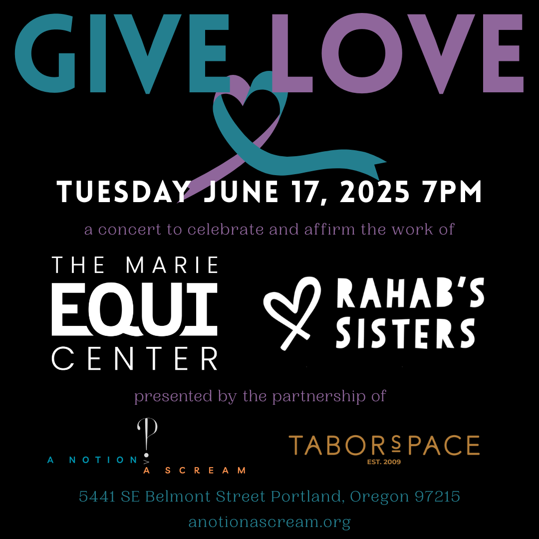 Give Love event image with the date: Tuesday June 17th, 2025 at 7pm