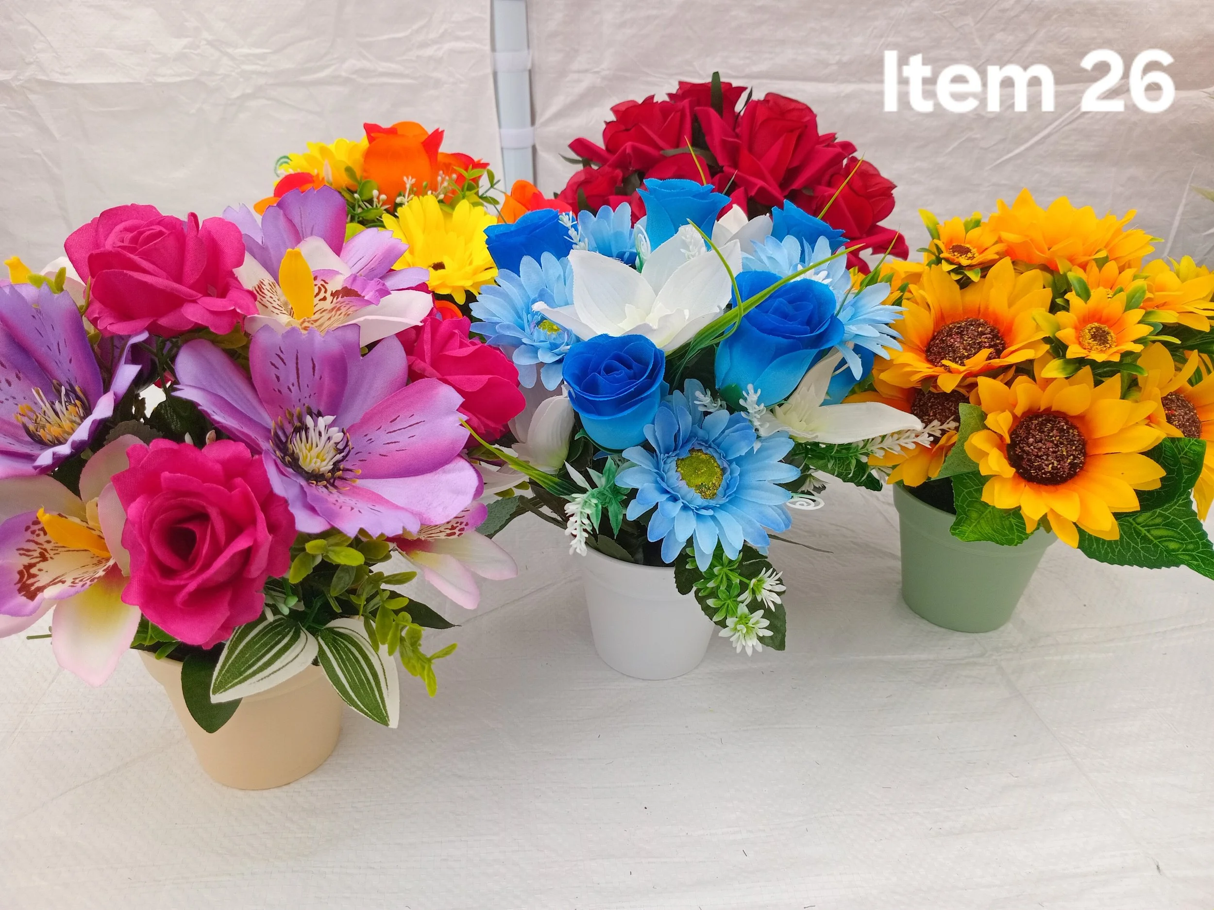 Large Coloured Pot Arrangement