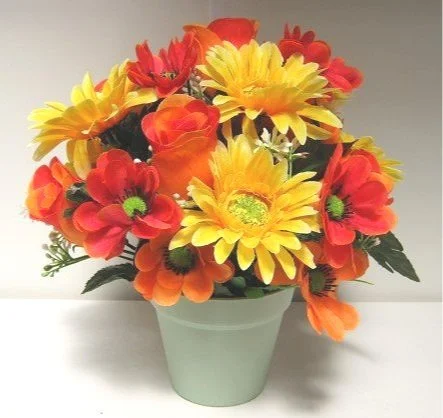 Large Coloured Pot Arrangement