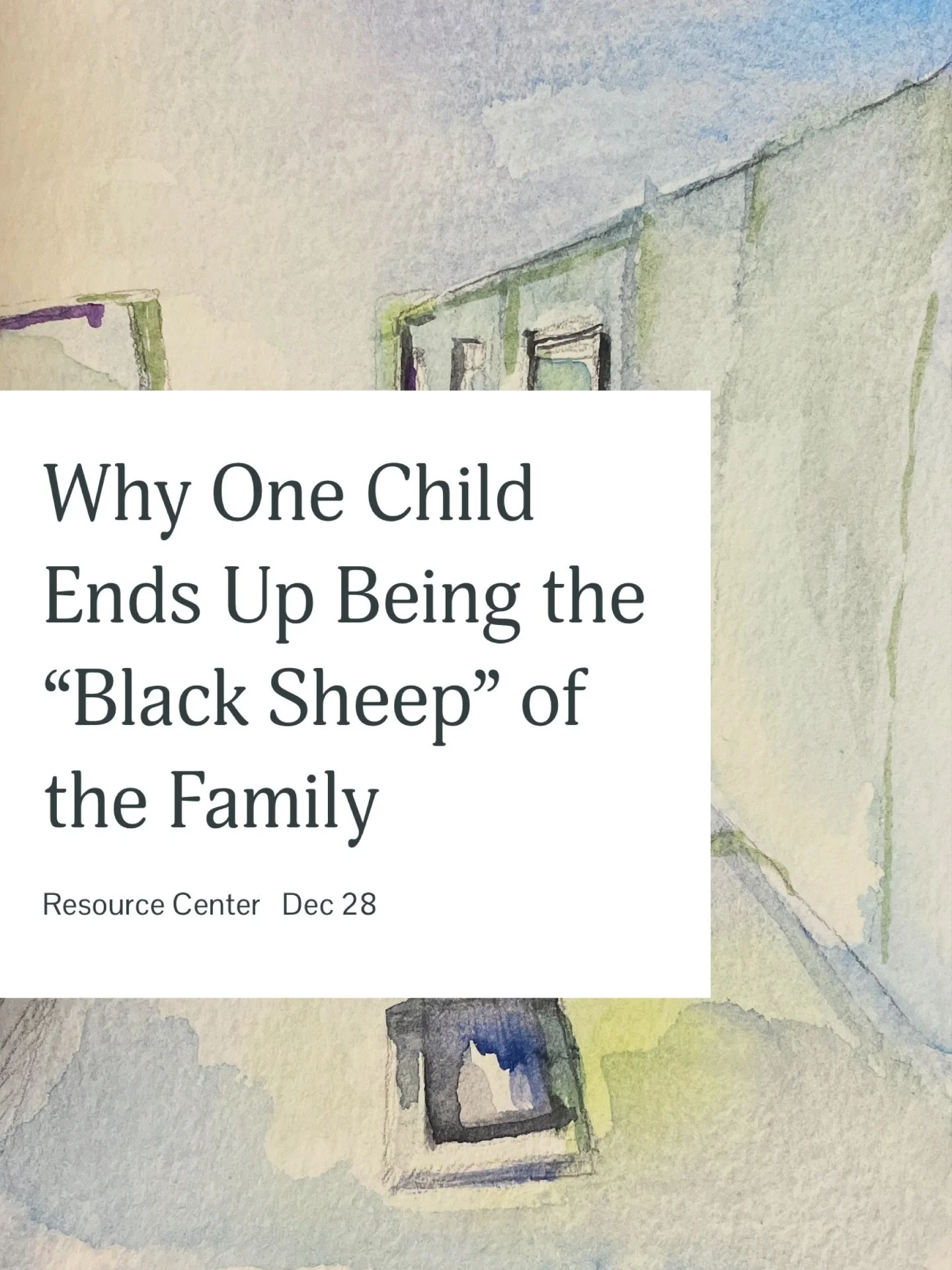 Have you ever been told by a family member you&rsquo;re &ldquo;too sensitive,&rdquo; difficult,&rdquo; or &ldquo;a problem&rdquo;? But what if it&rsquo;s not as simple as that?

In my latest blog post, I dive into why this happens and how understandi