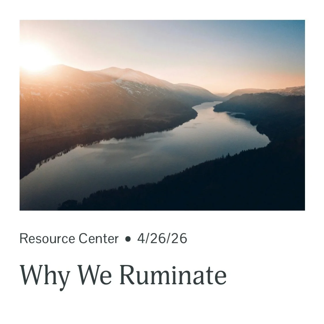 New blog post!
Understand why we ruminate and how it can be both protective and ultimately unsustainable in how we manage emotions and try to control outcomes that aren&rsquo;t realistic.

Go to link in my bio to read!

When you find yourself stuck i