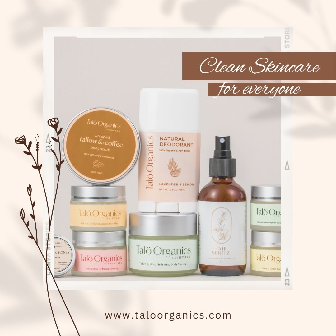 ✨ Clean Skincare for Everyone ✨

No fillers. No harsh chemicals. Just pure, nutrient-rich ingredients your skin will love. 💛 From whipped face creams to nourishing body mousses, every Tal&ouml; Organics product is crafted with real, recognizable ing