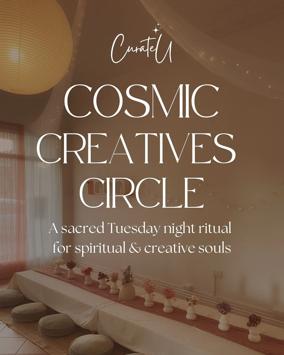 🌙✨ COSMIC CREATIVES CIRCLE ✨🌙
Rochelle founder of @curateu_ invites you to join this sacred space for creative spiritual women looking to connect with other like-minded souls. To be seen exactly as you are, to be held in a supportive space to explo