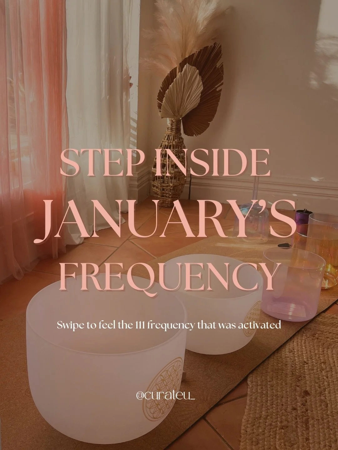 ✨ January Frequency Reflections ✨

Step inside the first month of a 1 Year cycle and feel the 111 frequency that was activated at Curate U.
&bull;Stared the year by diving deep into a 3 hour soul essence reset
&bull;Began a 12-week Cosmic Creatives C