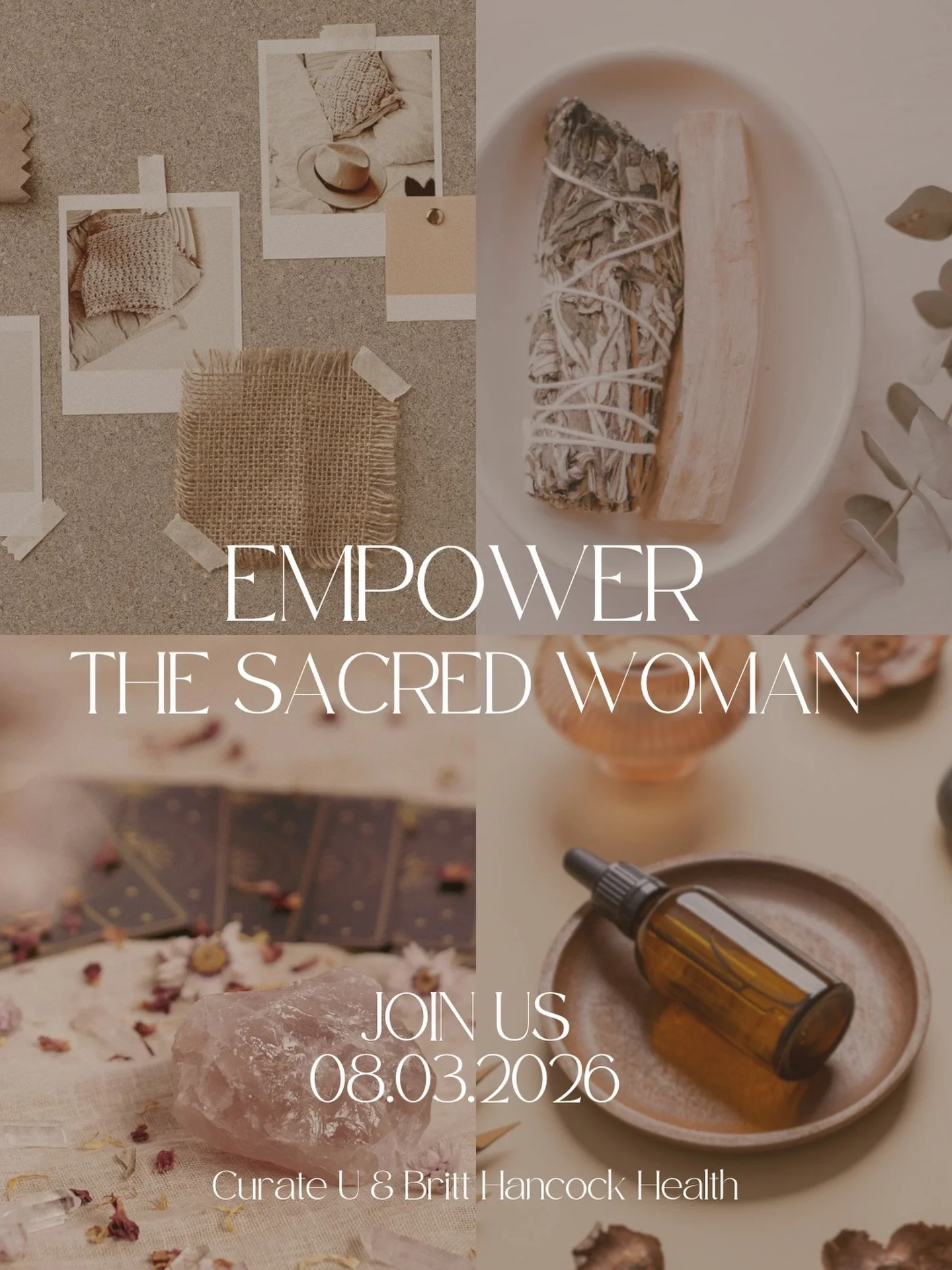 This day has been curated for you&hellip; for feminine expansion&hellip;to embody your sacred woman within.🌹

On International Women&rsquo;s Day, join @curateu_ and @britthancockhealth for a deeply immersive journey of intuitive embodiment, creative